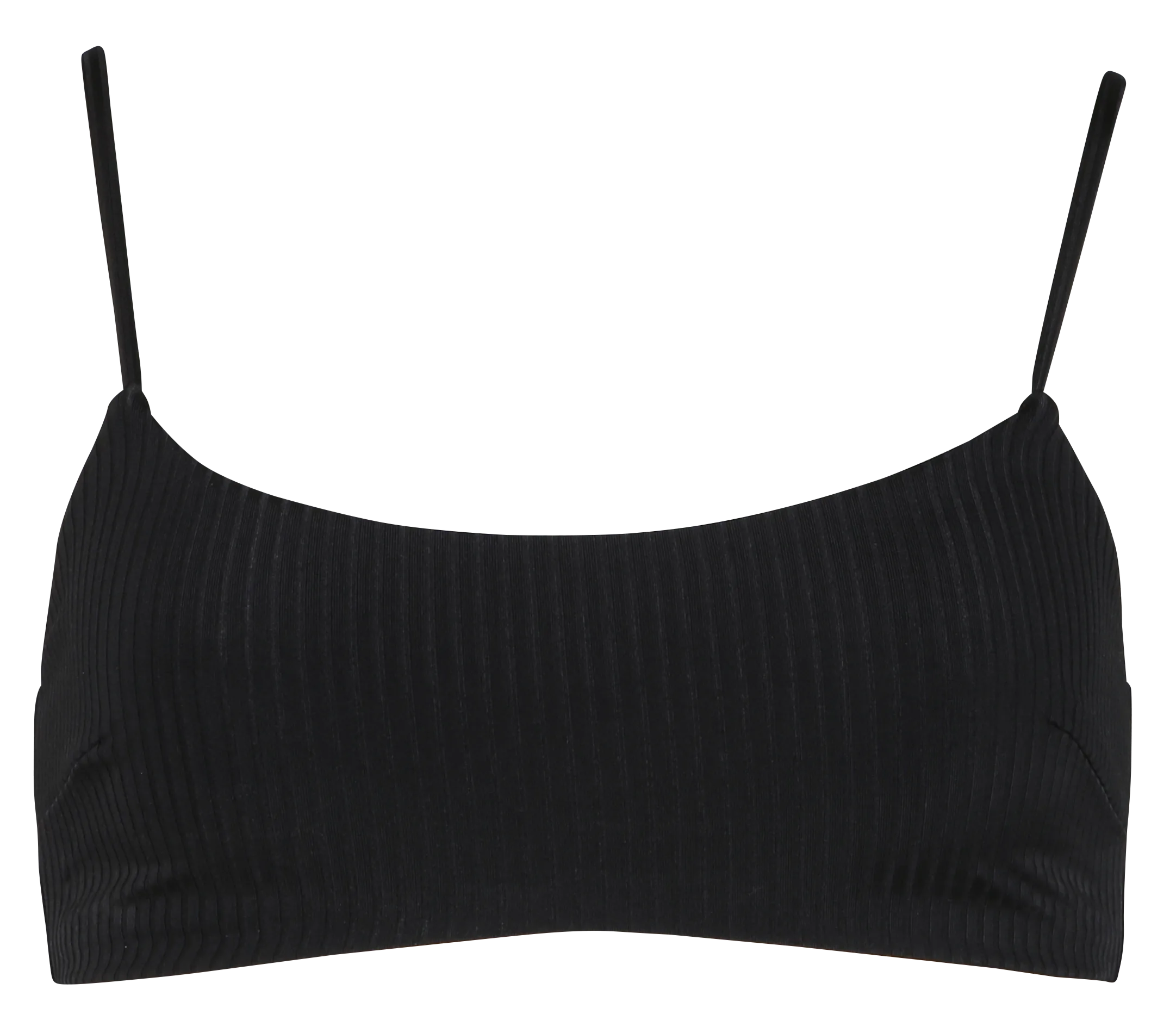 Haut de bikini côtelé Noir ALIA