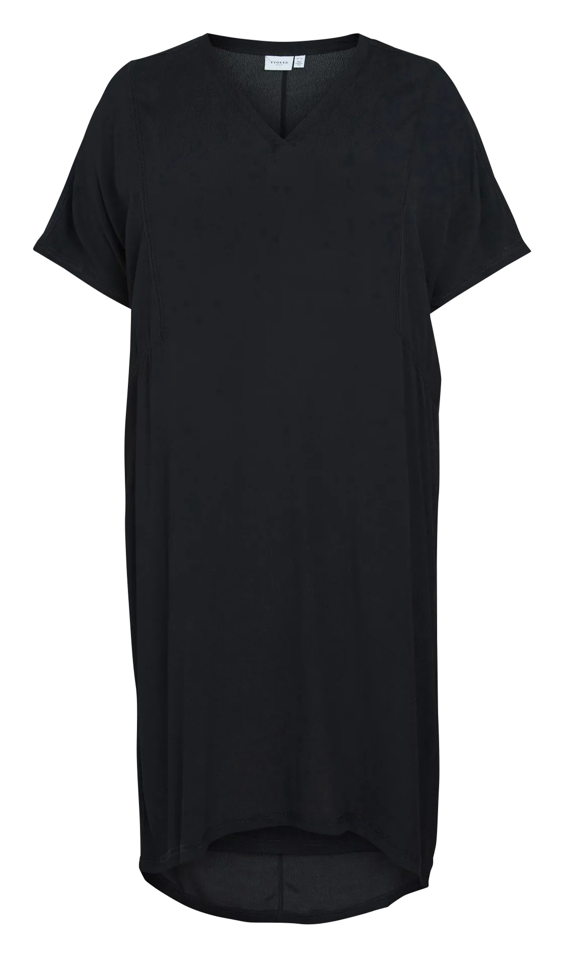 Robe tee-shirt courte col V Noir MESIAN