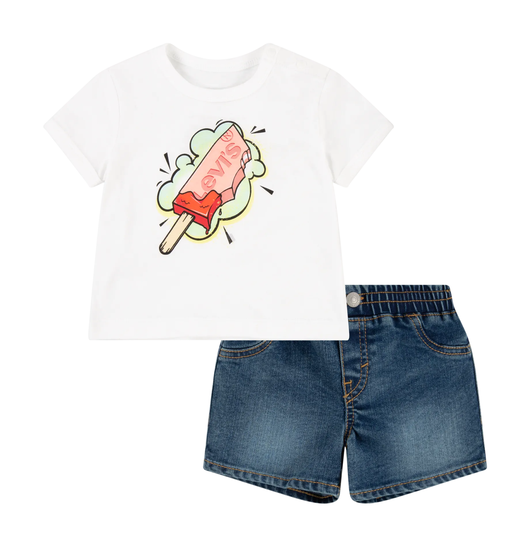 Ensemble tee-shirt et short Blanc