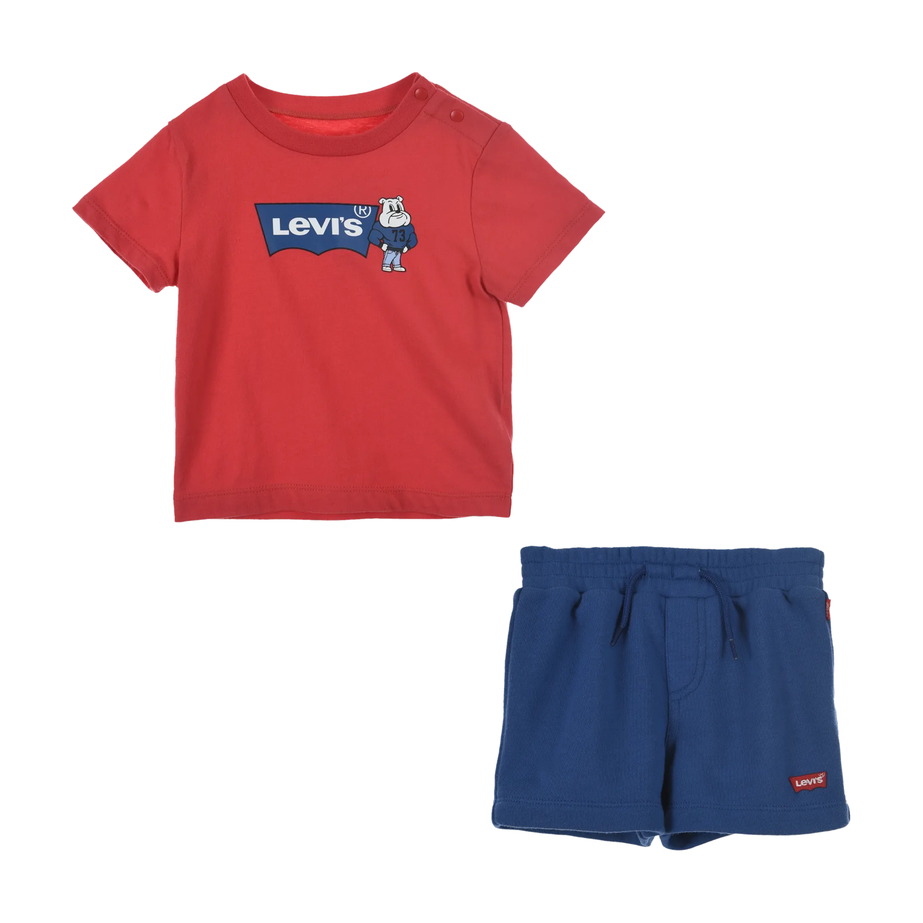 Ensemble de 2 pièces imprimé en coton mélangé Rouge