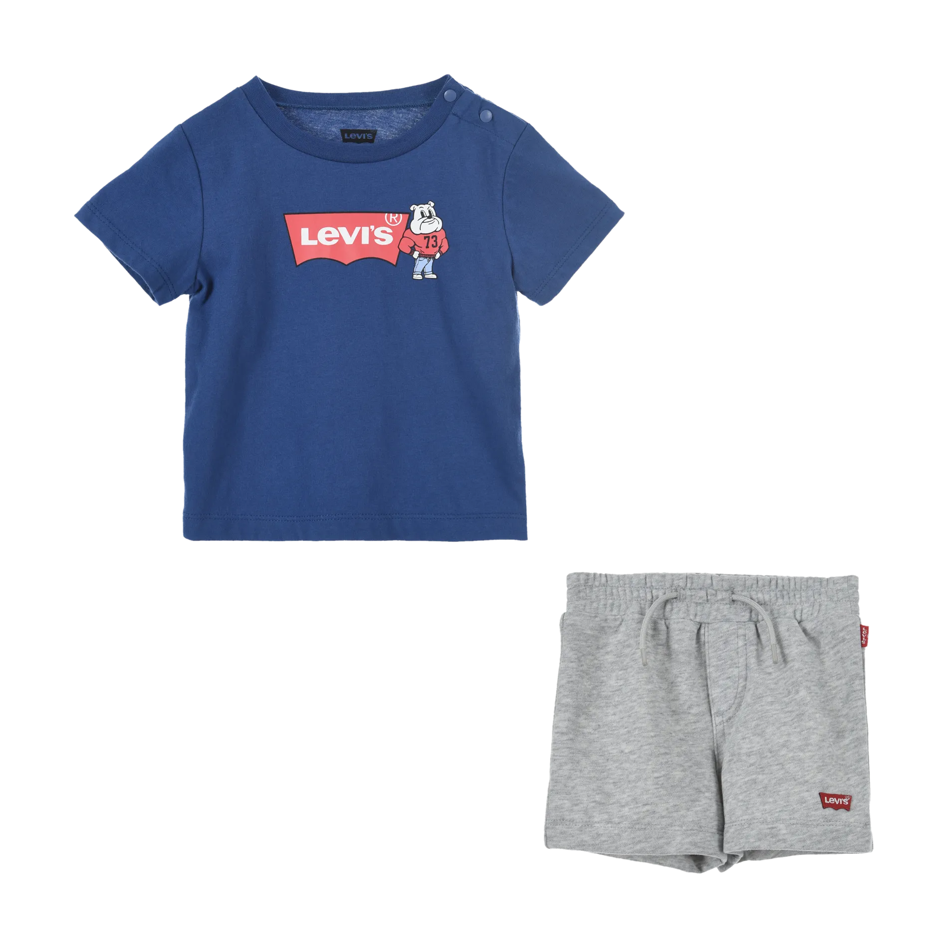 Ensemble de 2 pièces imprimé en coton mélangé Bleu