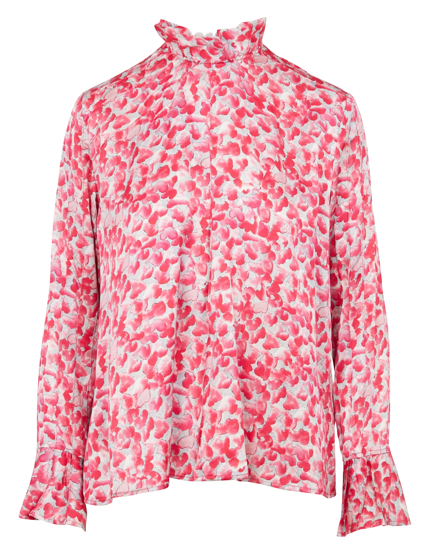 Chemisier col montant imprimée Rose MUSE