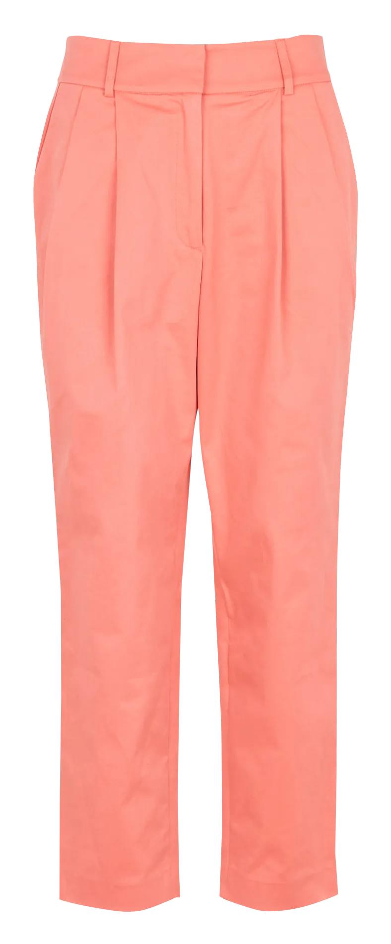 Pantalon à pinces en coton mélangé Orange GABRIEL