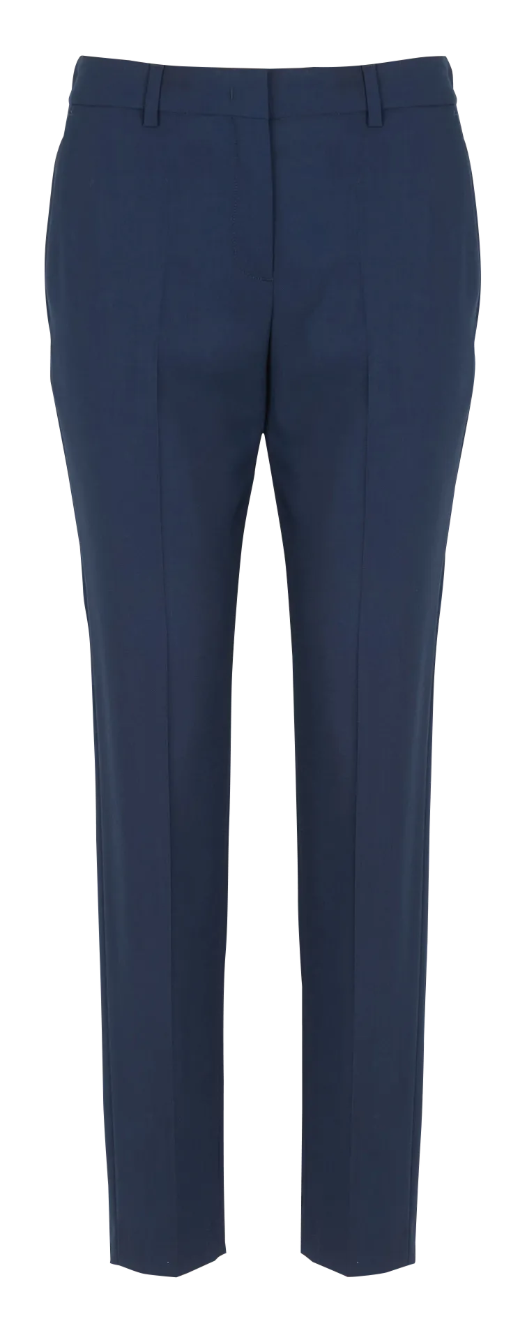Pantalon à pinces 7/8ème en laine Bleu