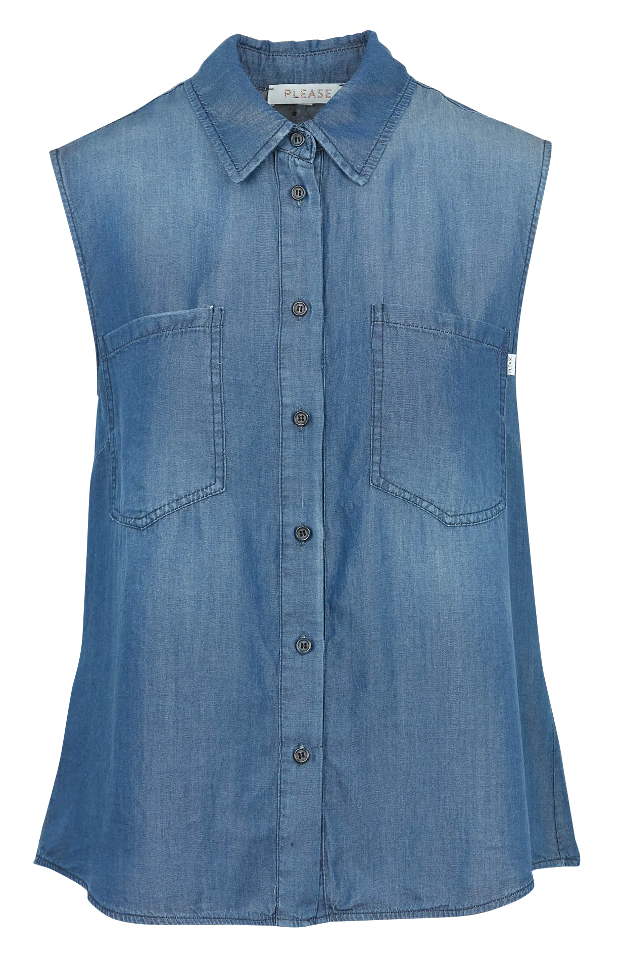 Chemise fluide à col classique Bleu