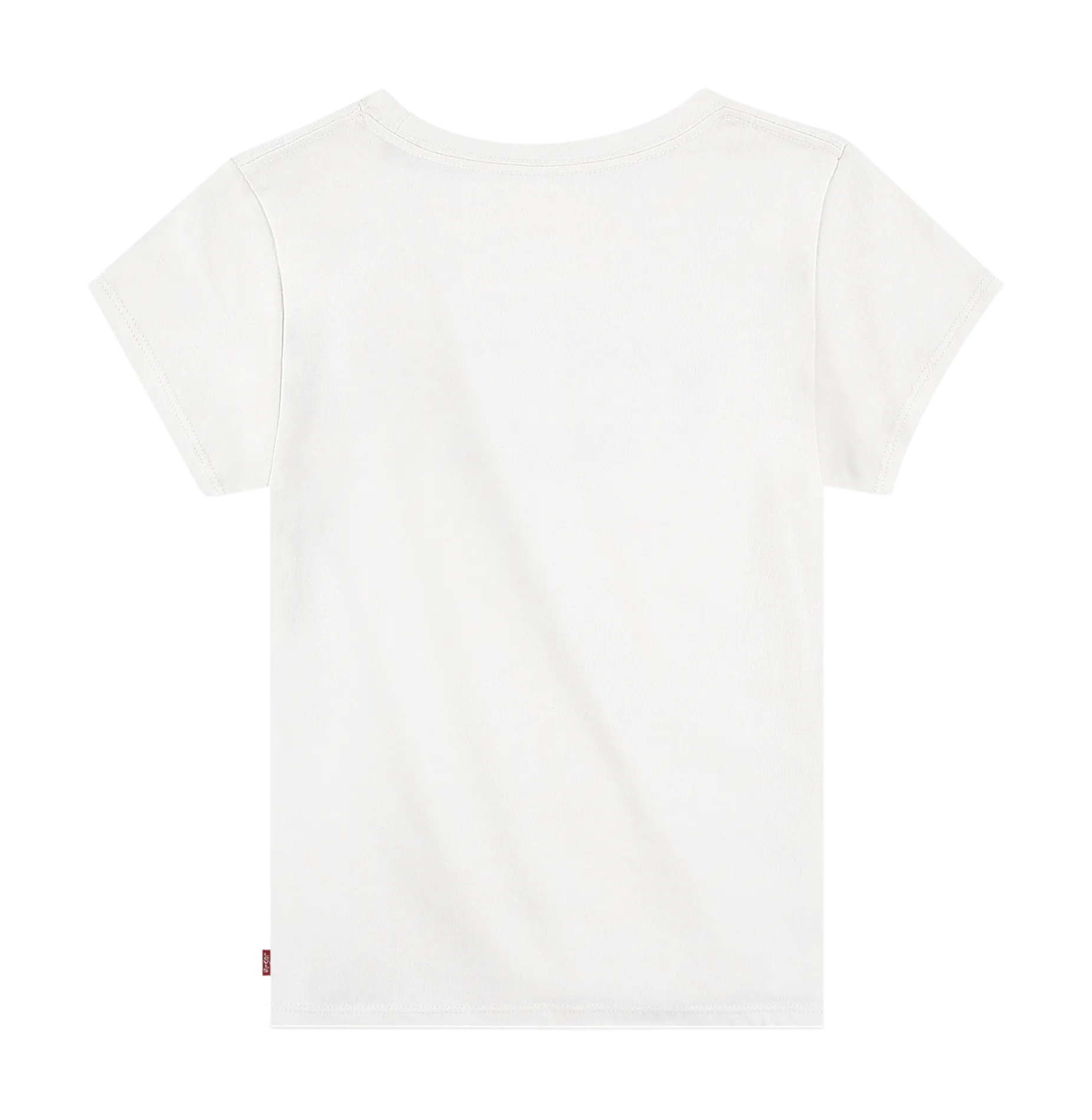 Tee-shirt col rond sérigraphié en coton Blanc