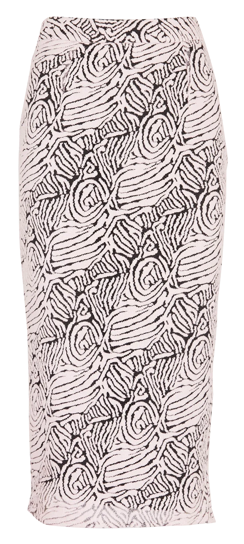 Jupe taille haute coton mélangé Rose FOX