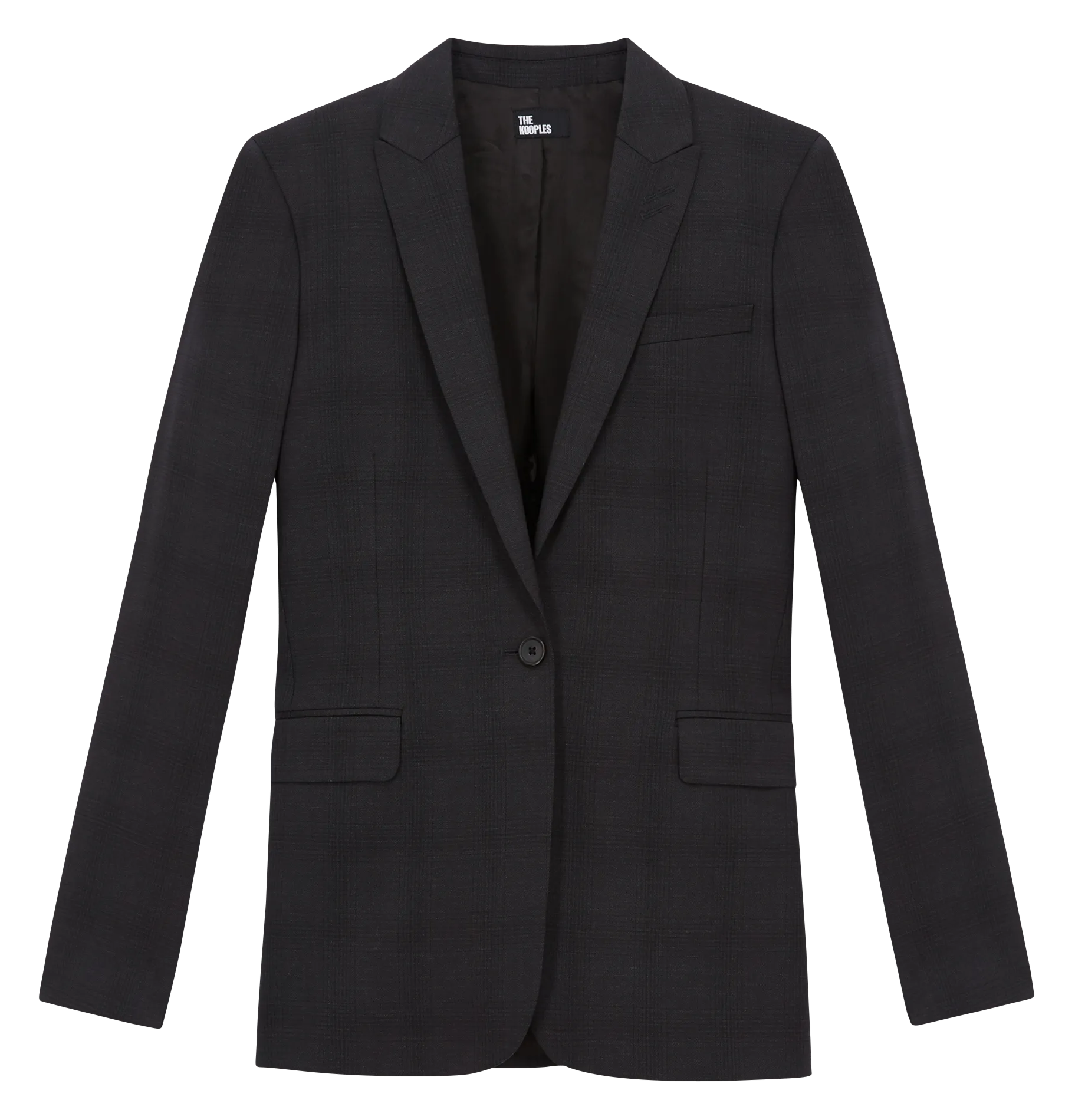 Veste de tailleur à carreaux Noir
