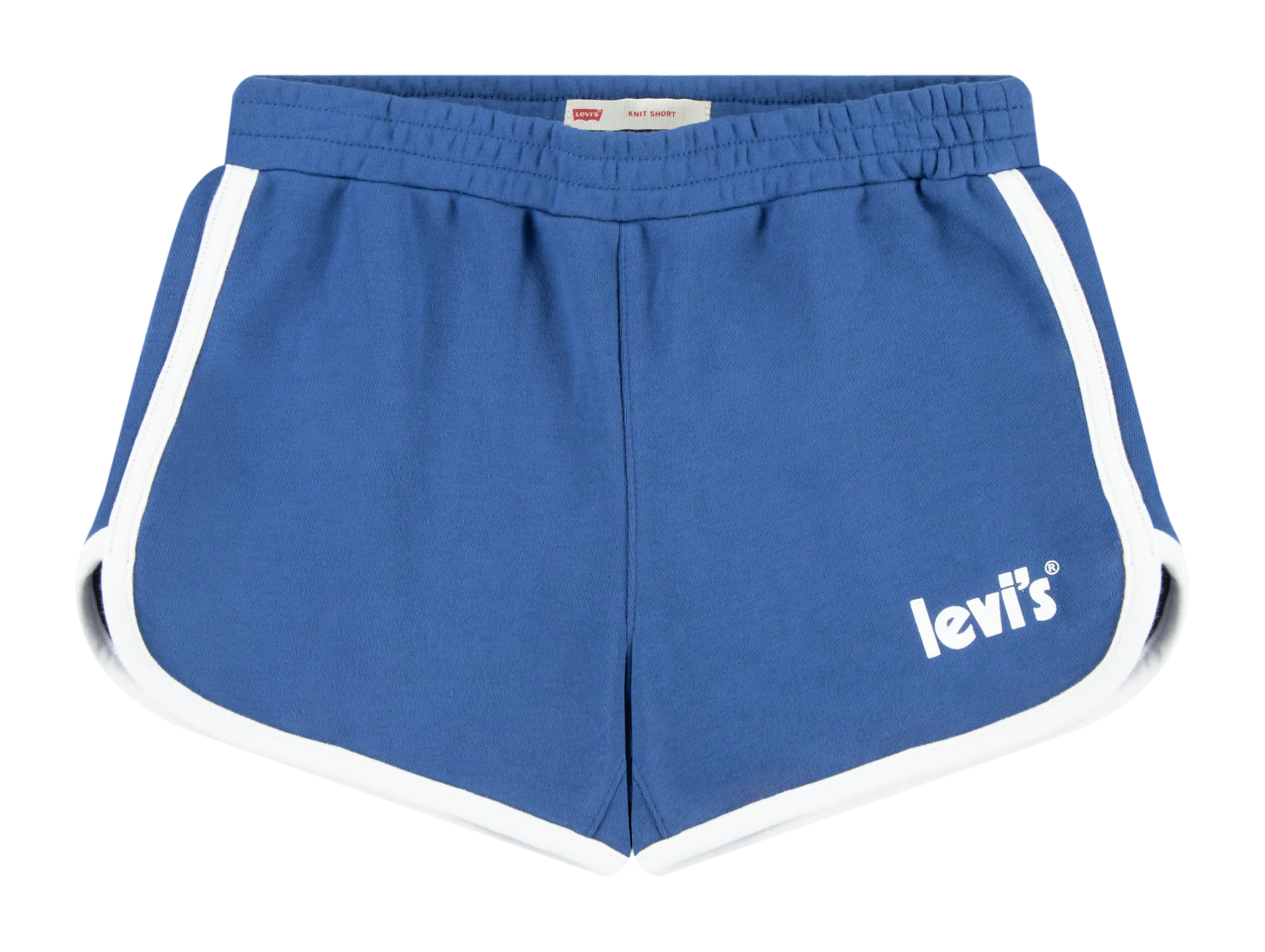 Short logo imprimé en coton mélangé Bleu