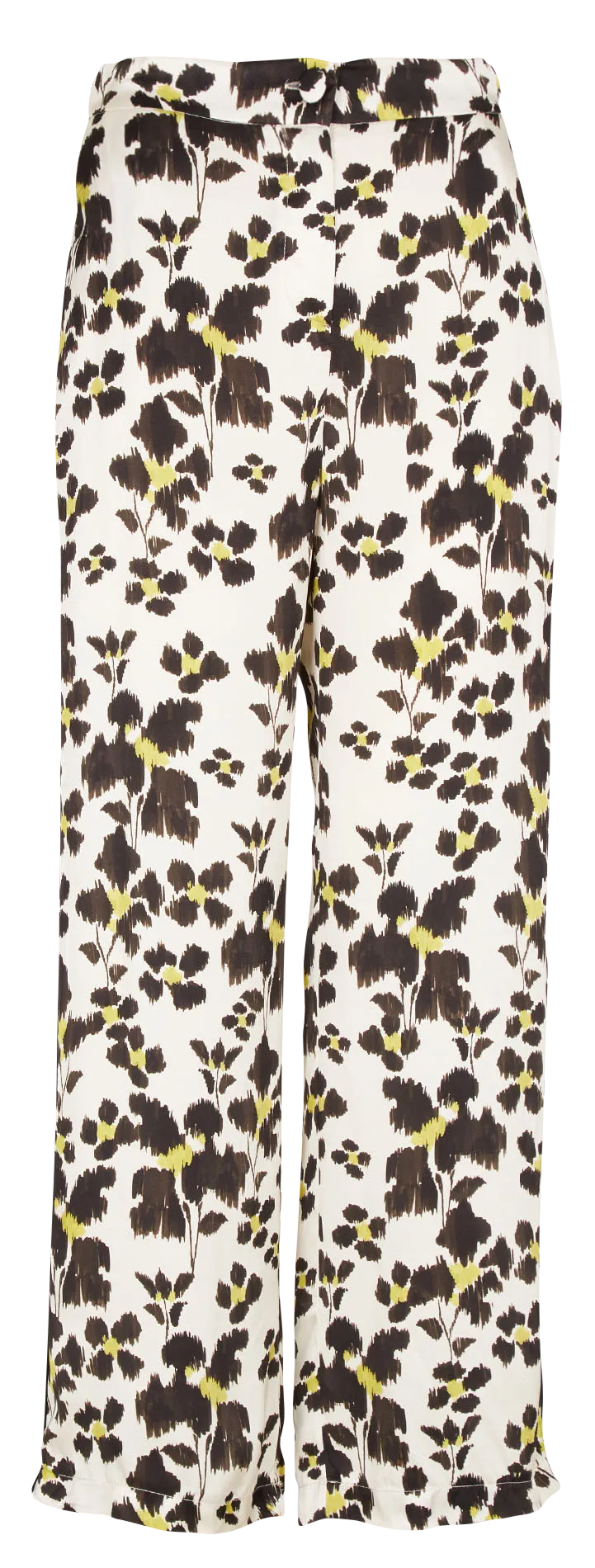 Pantalon taille haute imprimée Noir