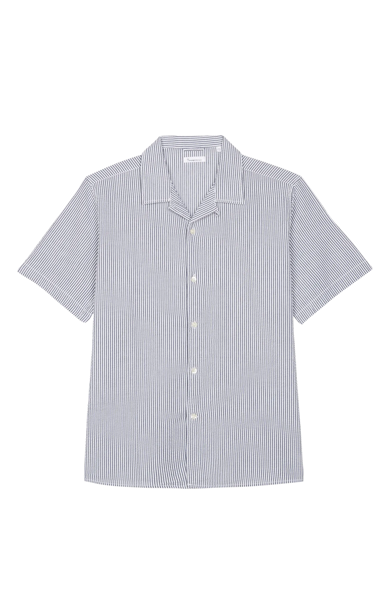 Chemise droite en coton biologique Bleu WAVE