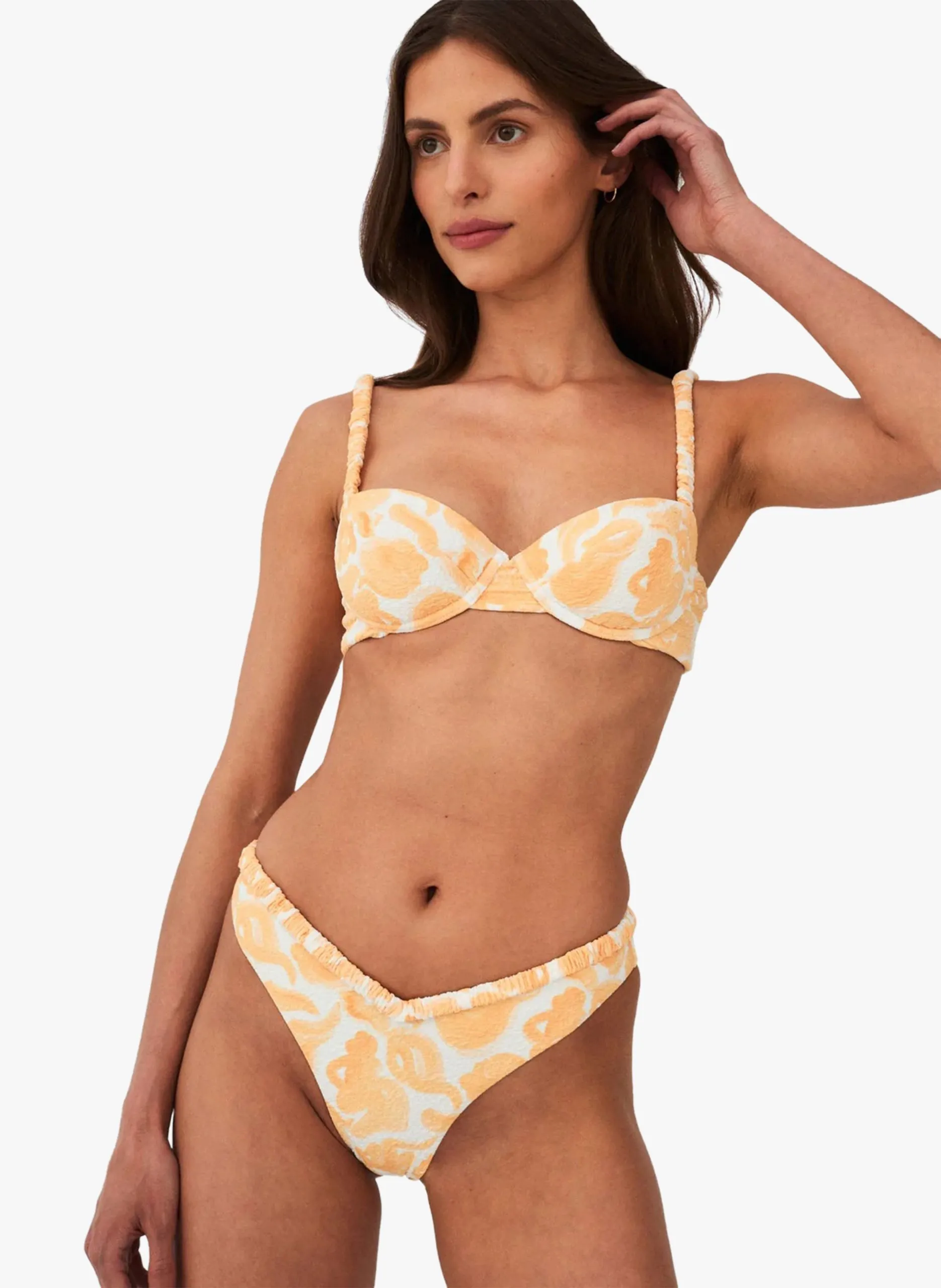 Bas de bikini imprimé Jaune BIRTH OF VENUS