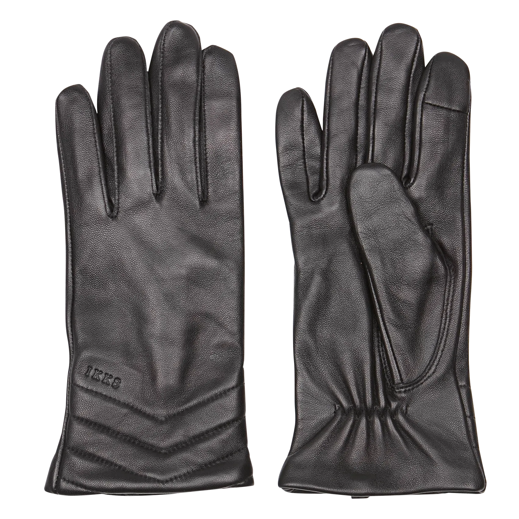 Gants en cuir Noir