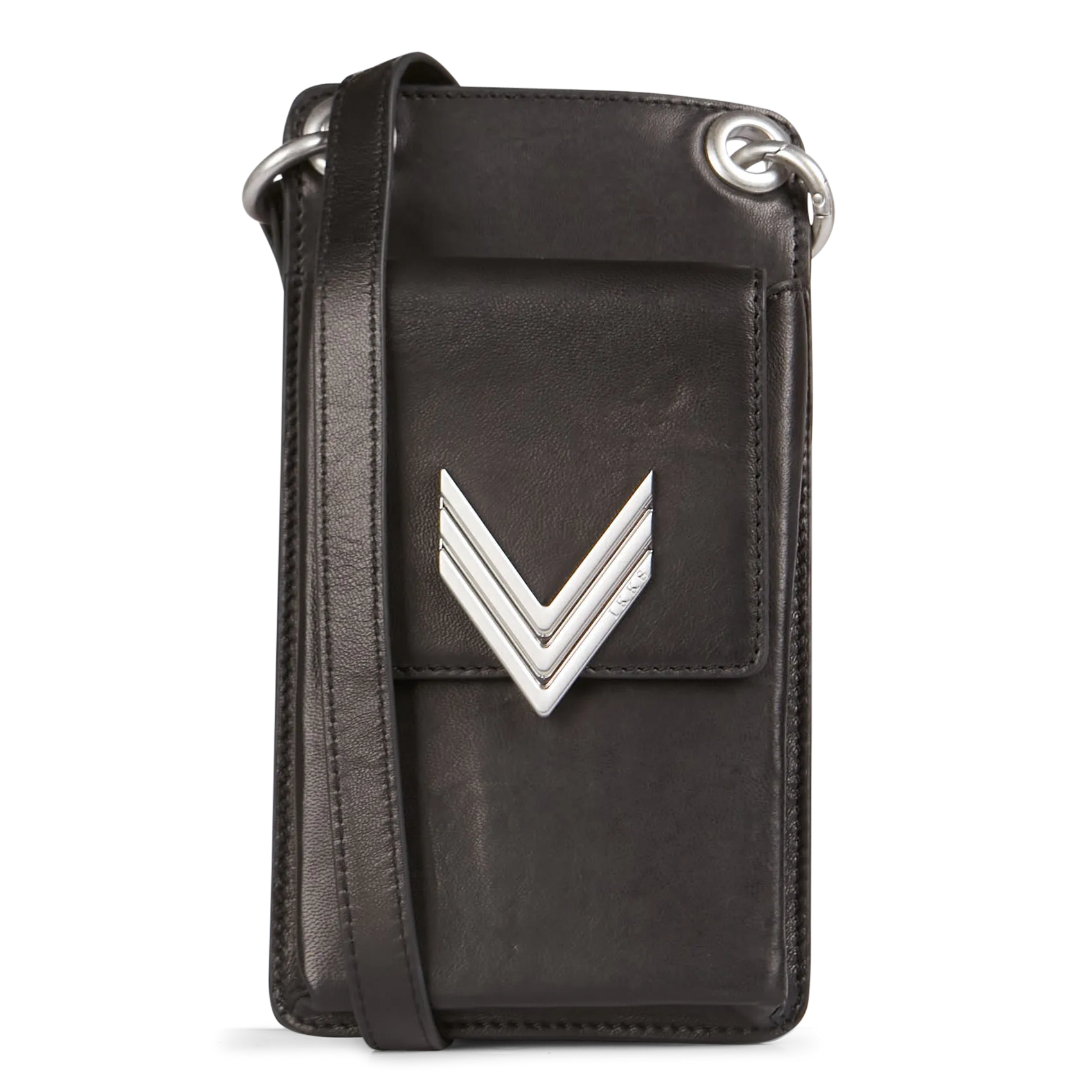 Pochette multifonctions en cuir Noir