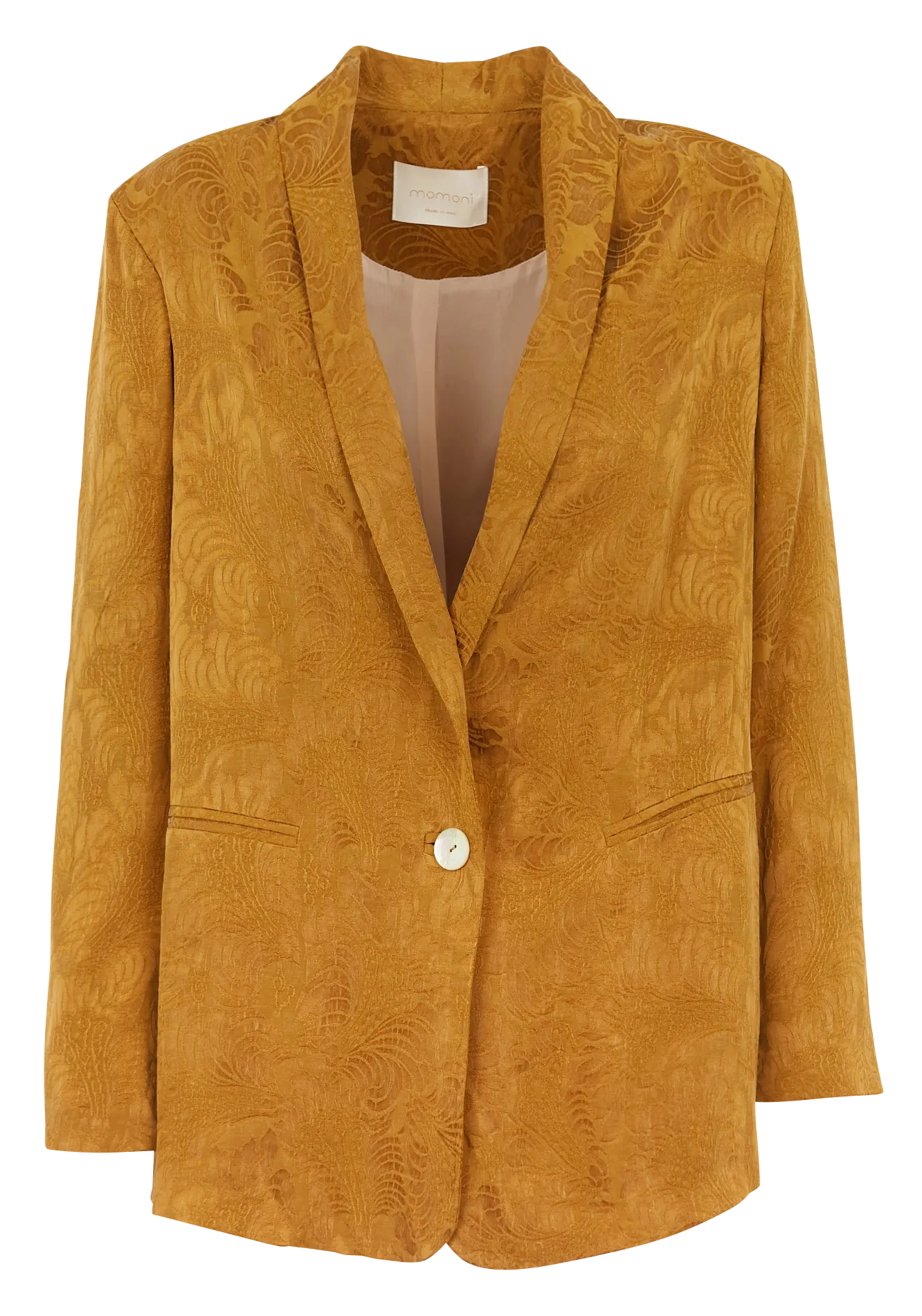 Veste col châle en jacquard Marron THEODORE