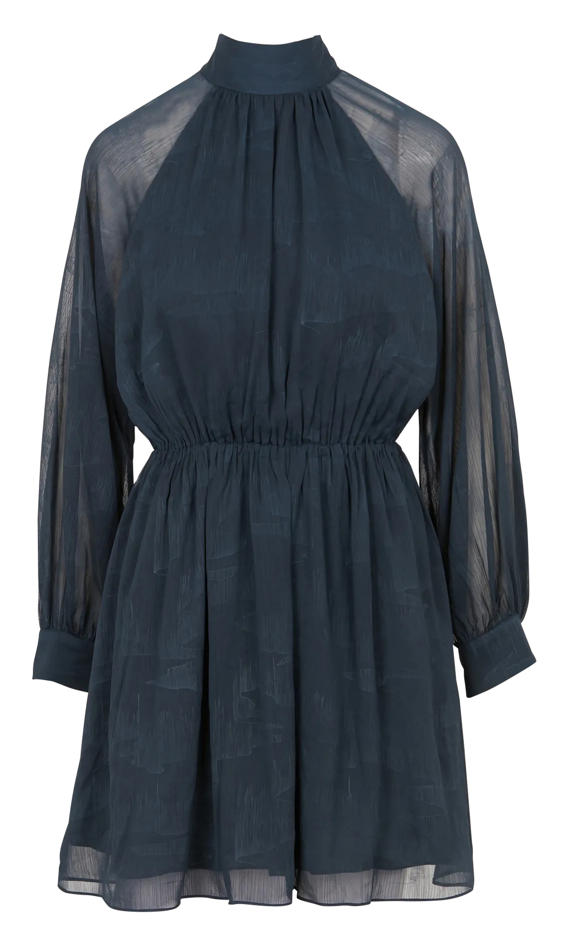 Robe courte cintrée à encolure V Bleu EBBALI