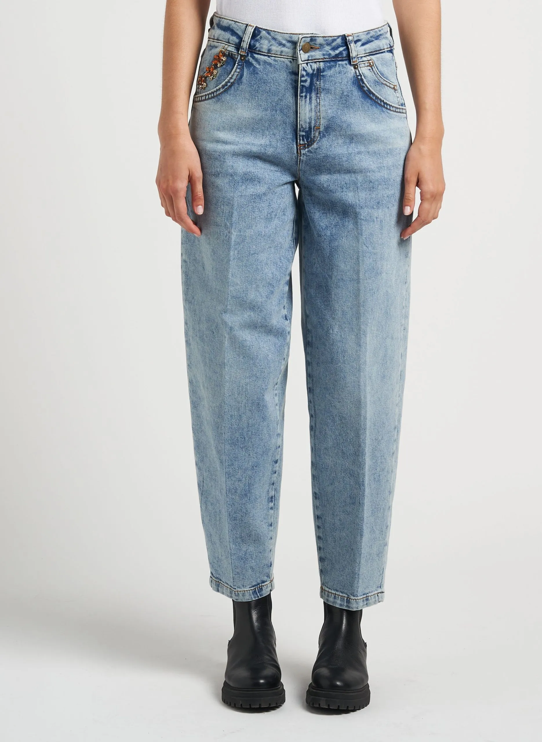 Jean droit taille normale Bleu FLICORNO