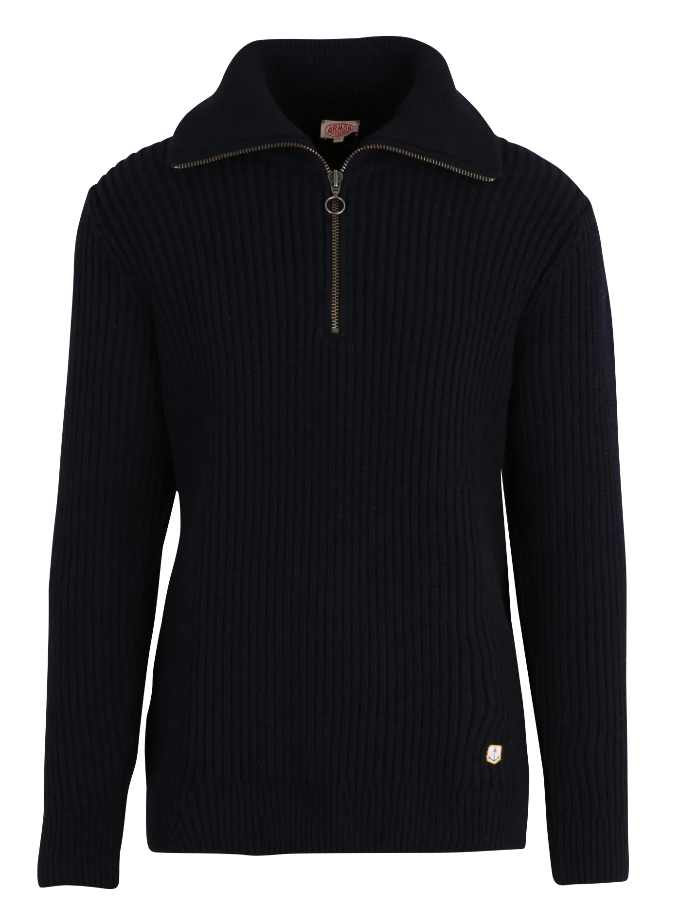 Pull col camionneur en laine mélangée Bleu HERITAGE