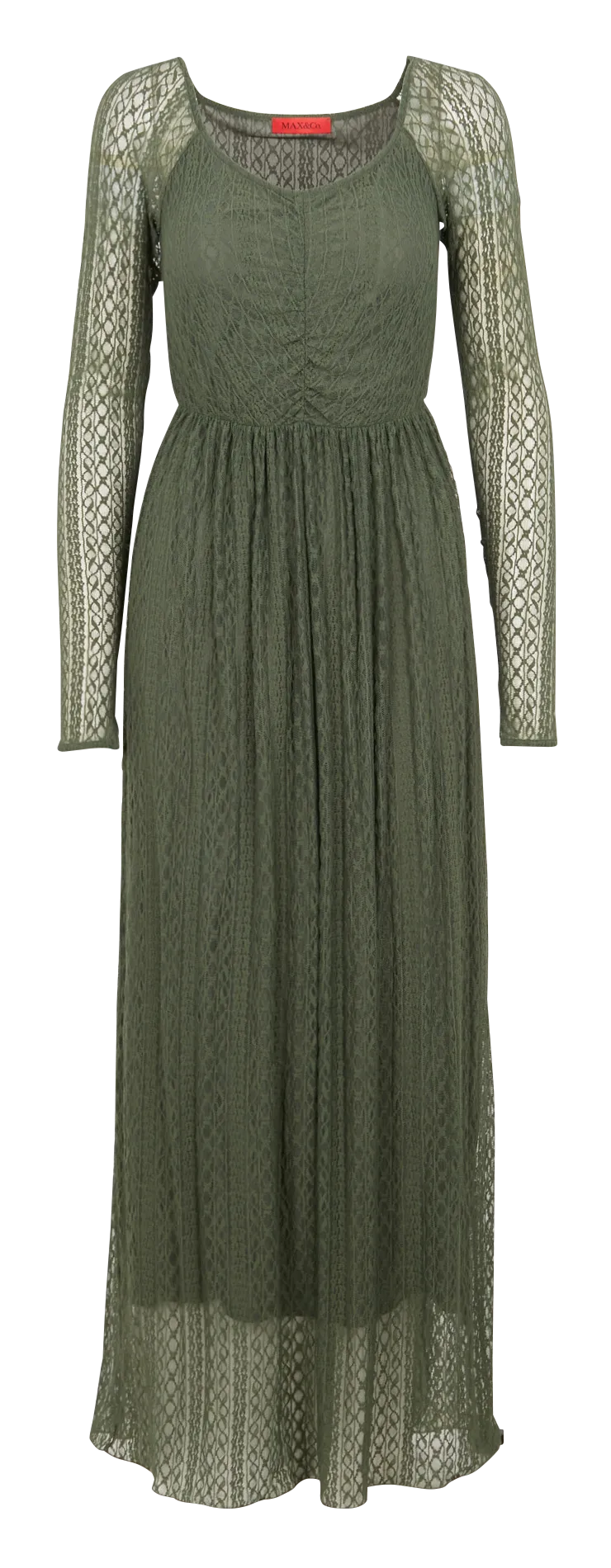 Robe longue corset en dentelle Vert ESTER