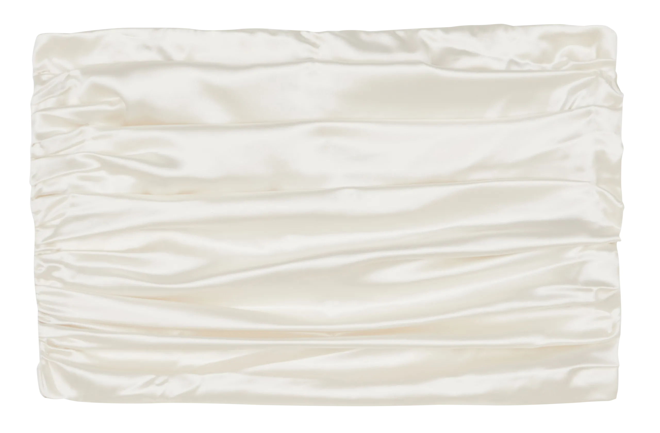 Bustier satiné à fronces Blanc