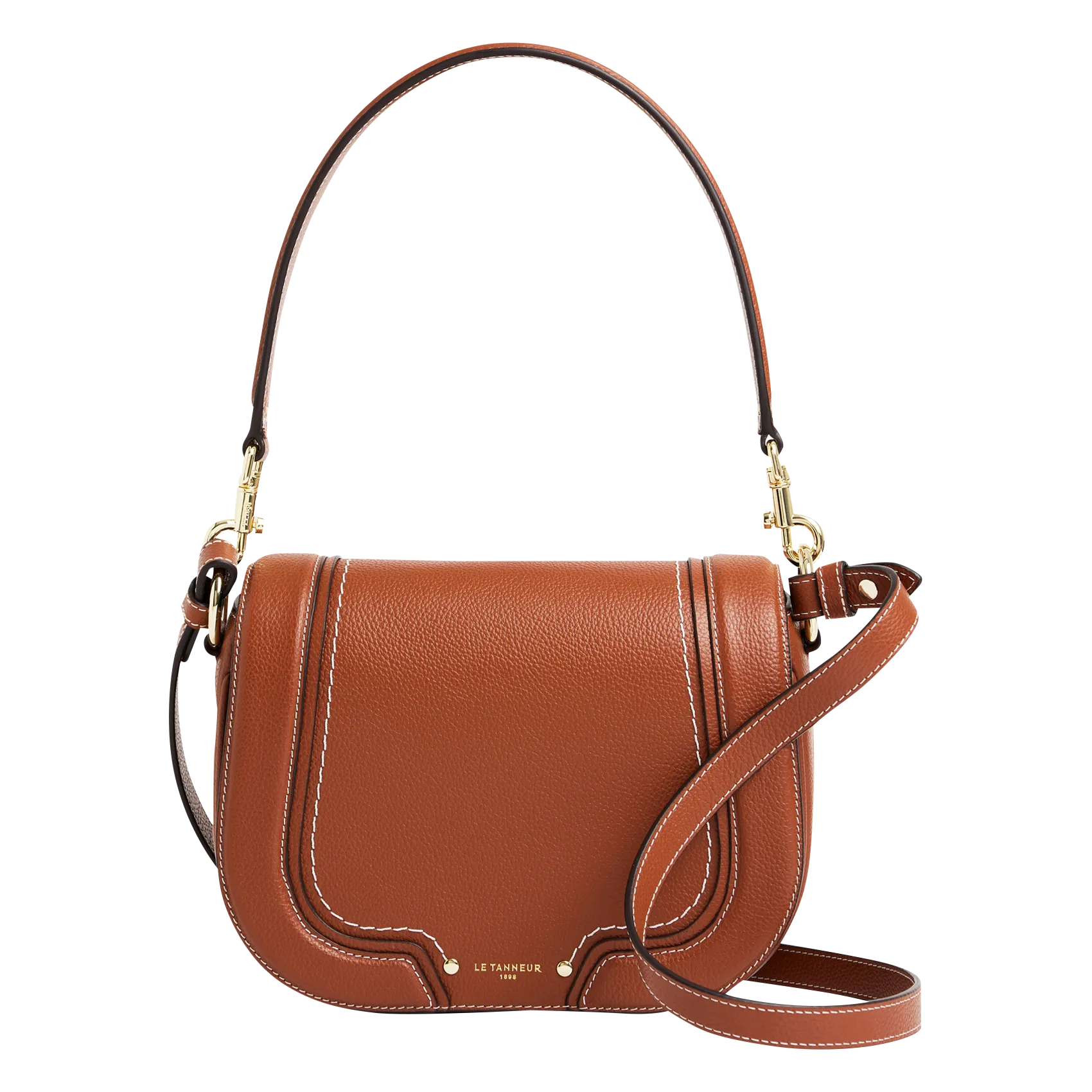 Sac épaule en cuir Marron ELLA