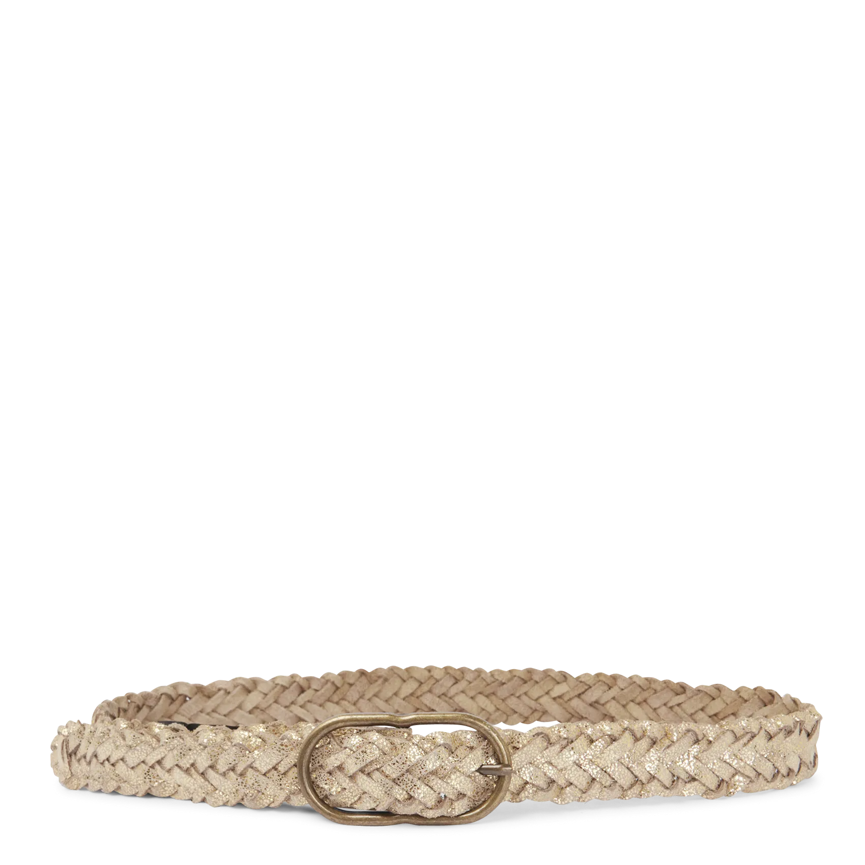 Ceinture tressée en cuir Doré NADINAS