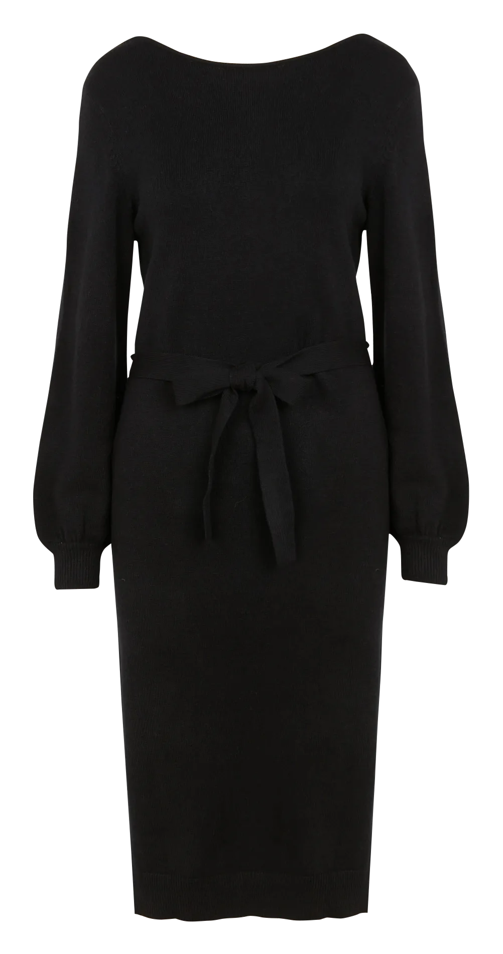 Robe pull col rond droite Noir RIL