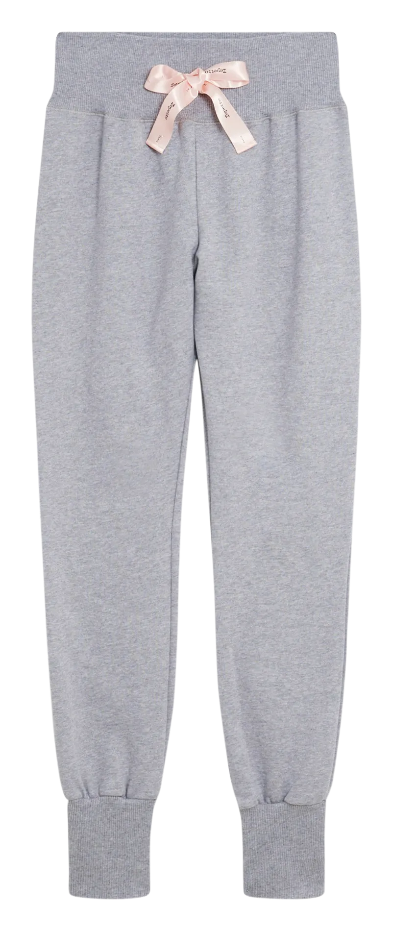 Jogging ajusté taille haute en molleton Gris
