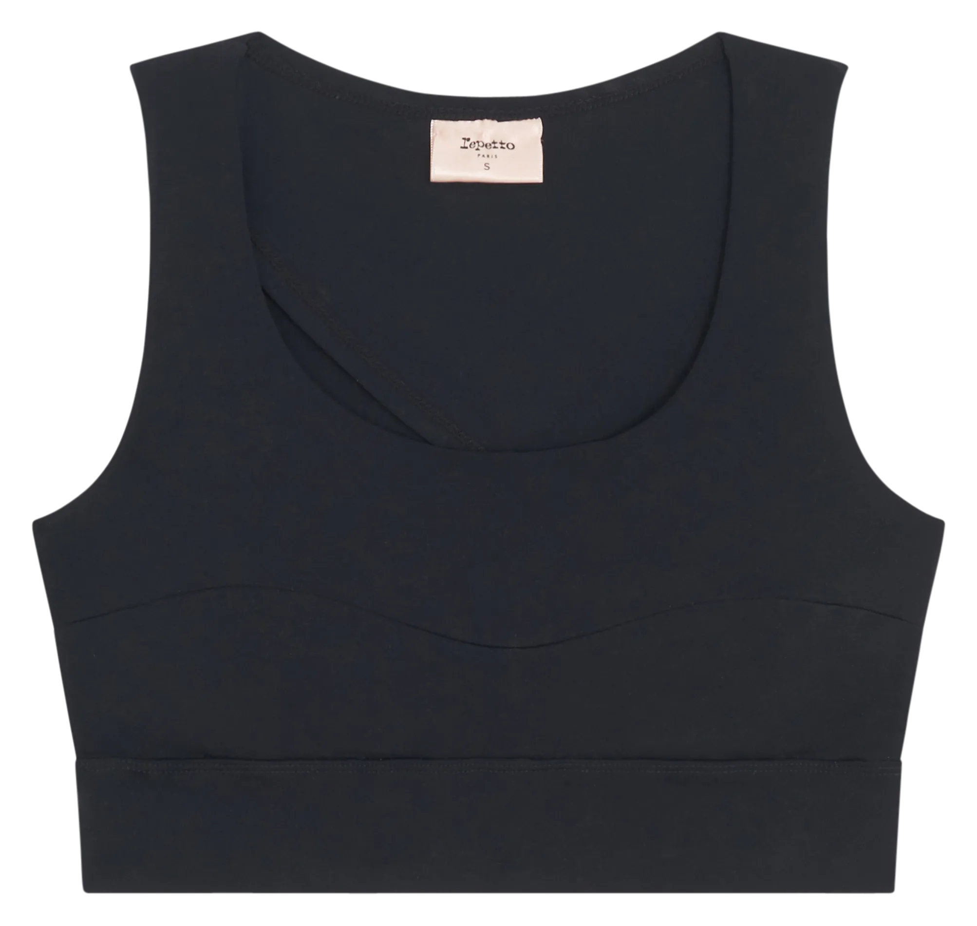 Brassière de sport col rond Noir ACTIVE