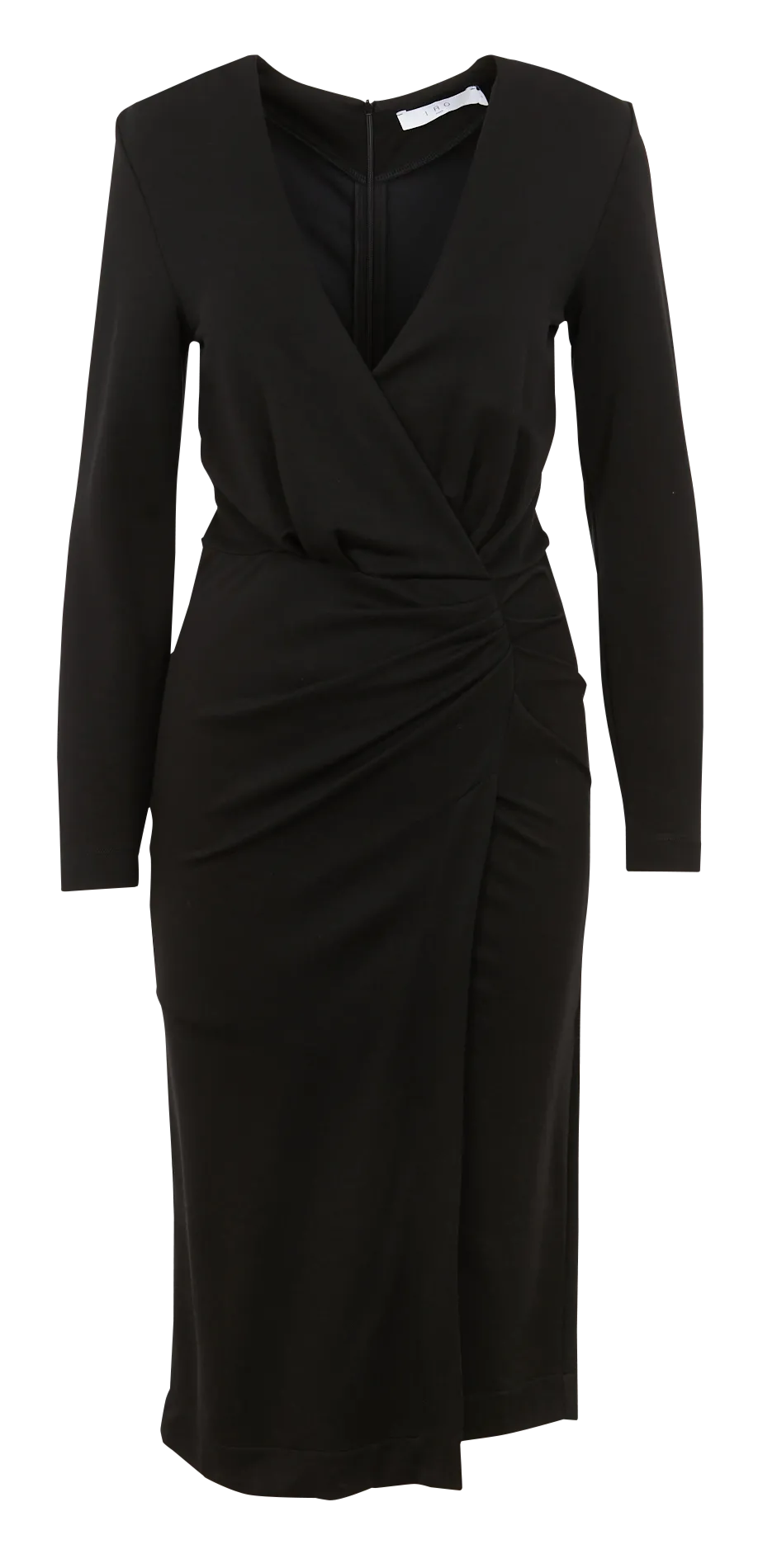 Robe mi-longue col V Noir NEIA