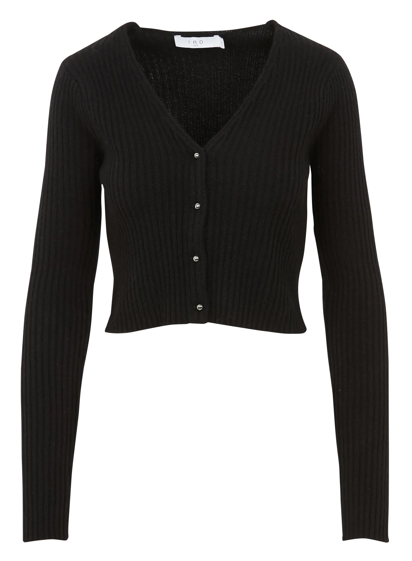 Gilet col V en laine et en cachemire mélangés Noir KEYRA