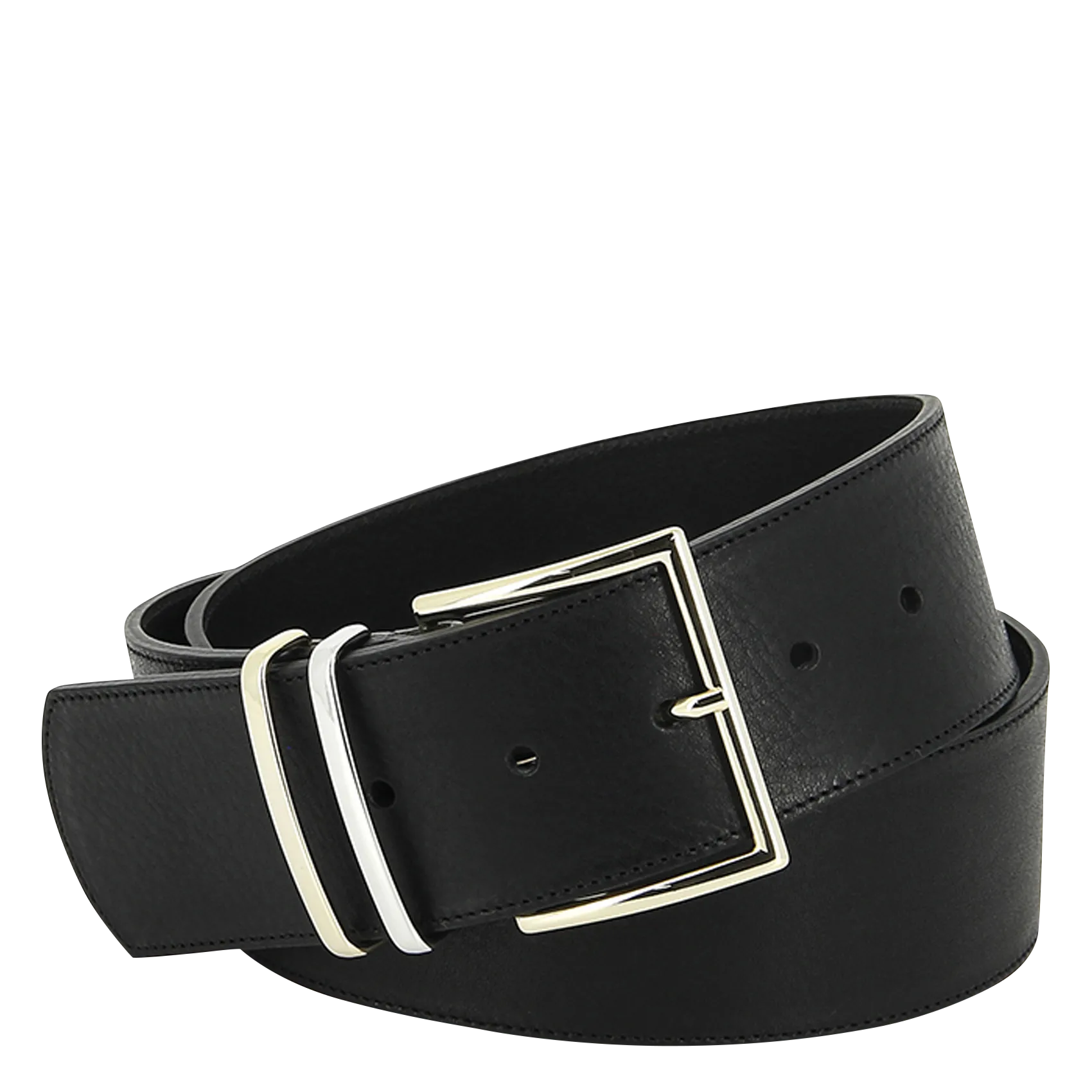 Ceinture à boucle en cuir Noir LA PERTUIS