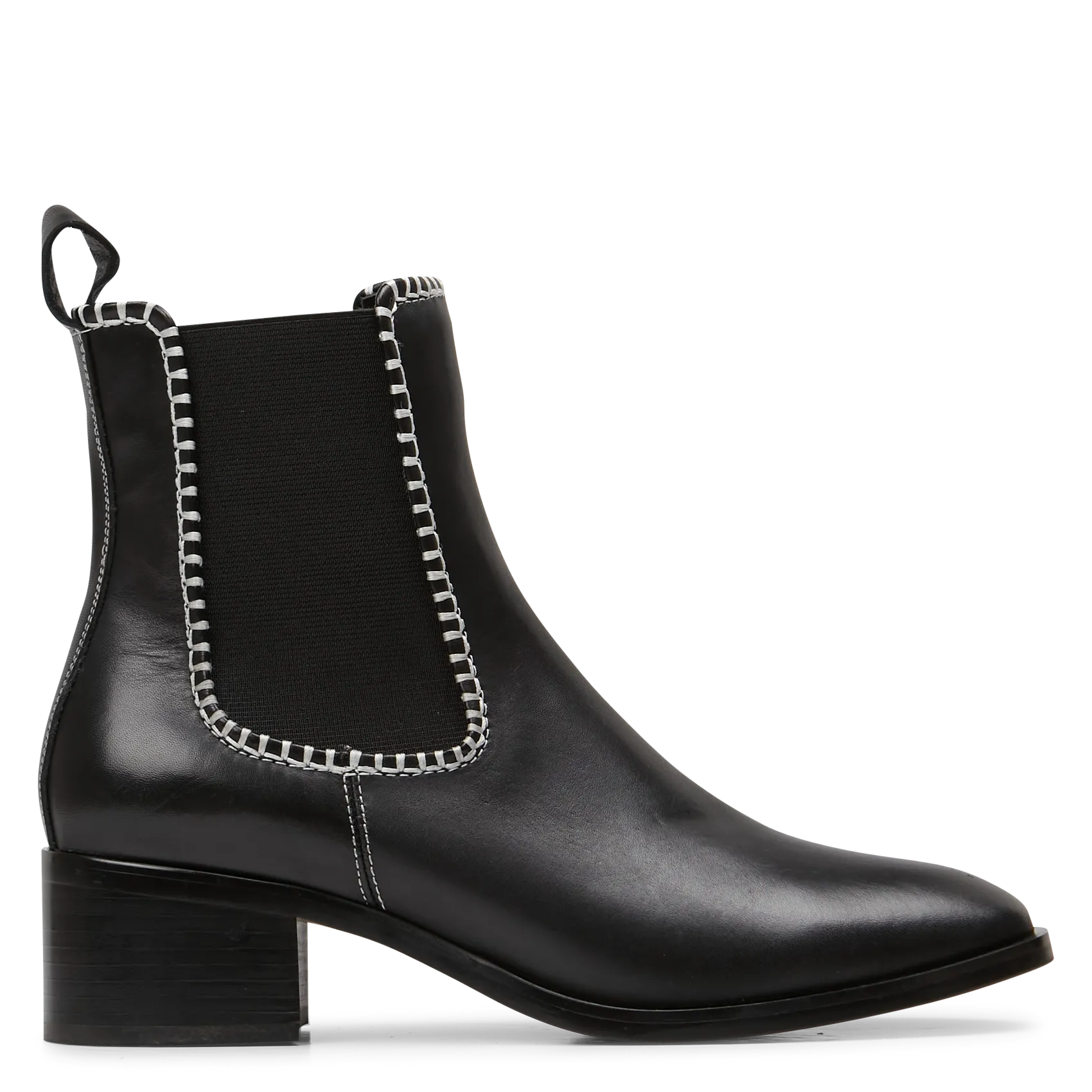 Bottines en cuir Noir BAMBI