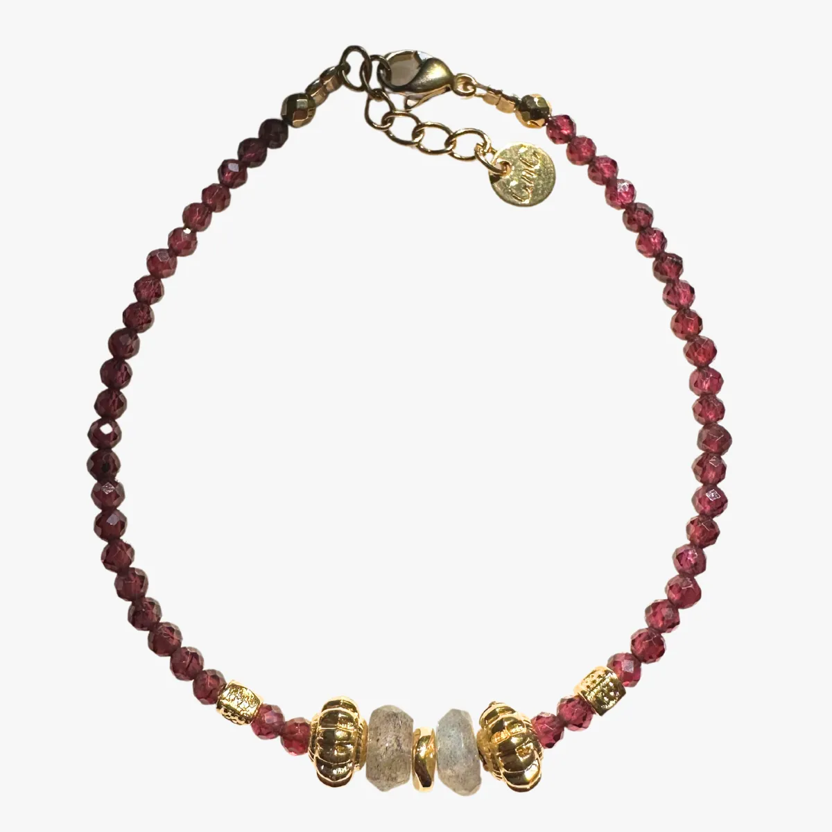 Bracelet grenat et labradorite Bleu AINA