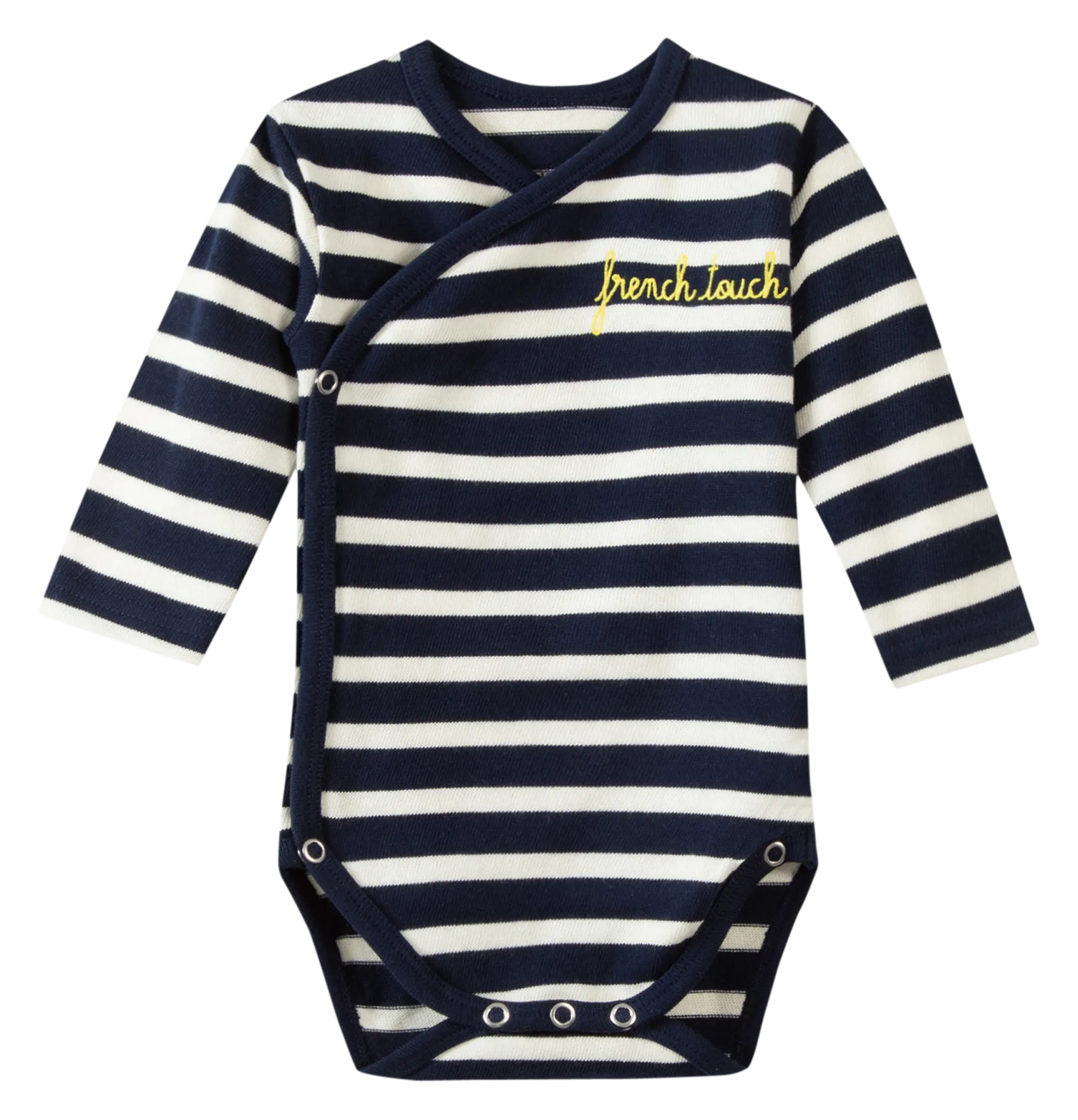 Body "french touch" rayé en coton bio Bleu FRENCH TOUCH