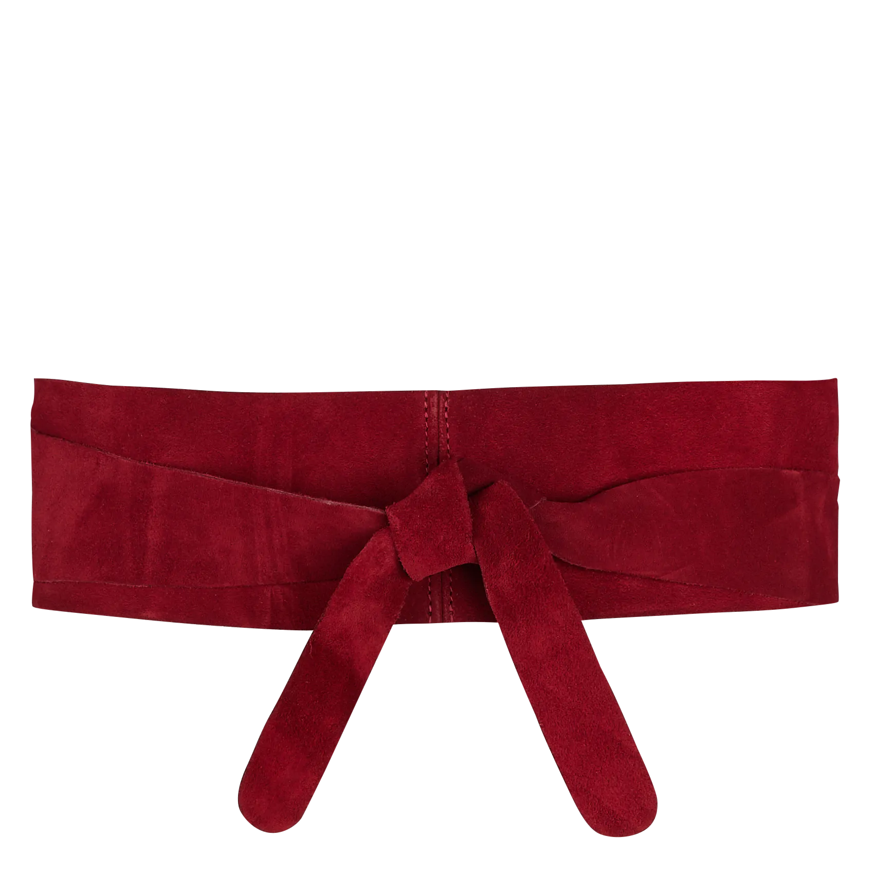 Ceinture à nouer en cuir velours Violet