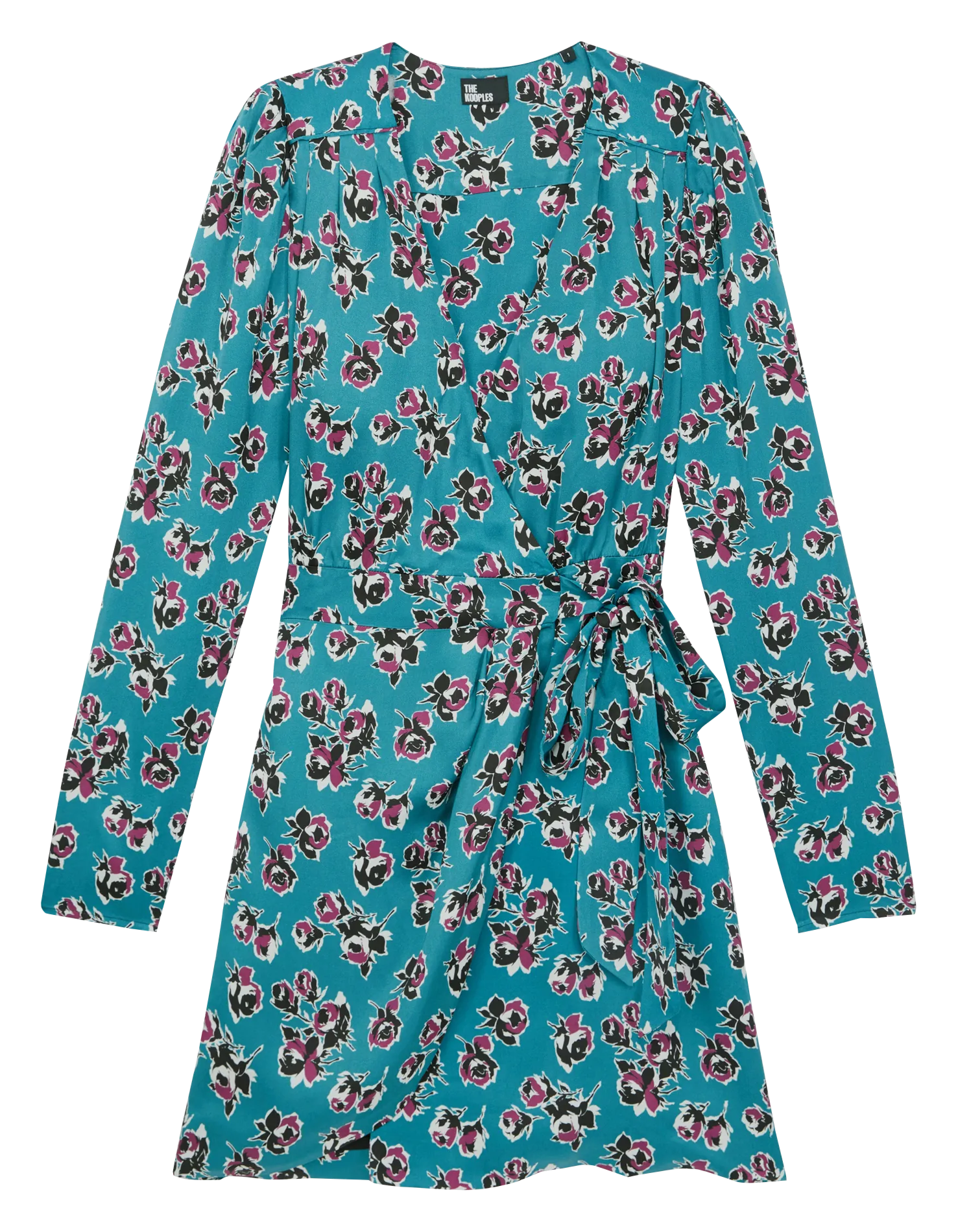 Robe courte portefeuille imprimée Multicolore