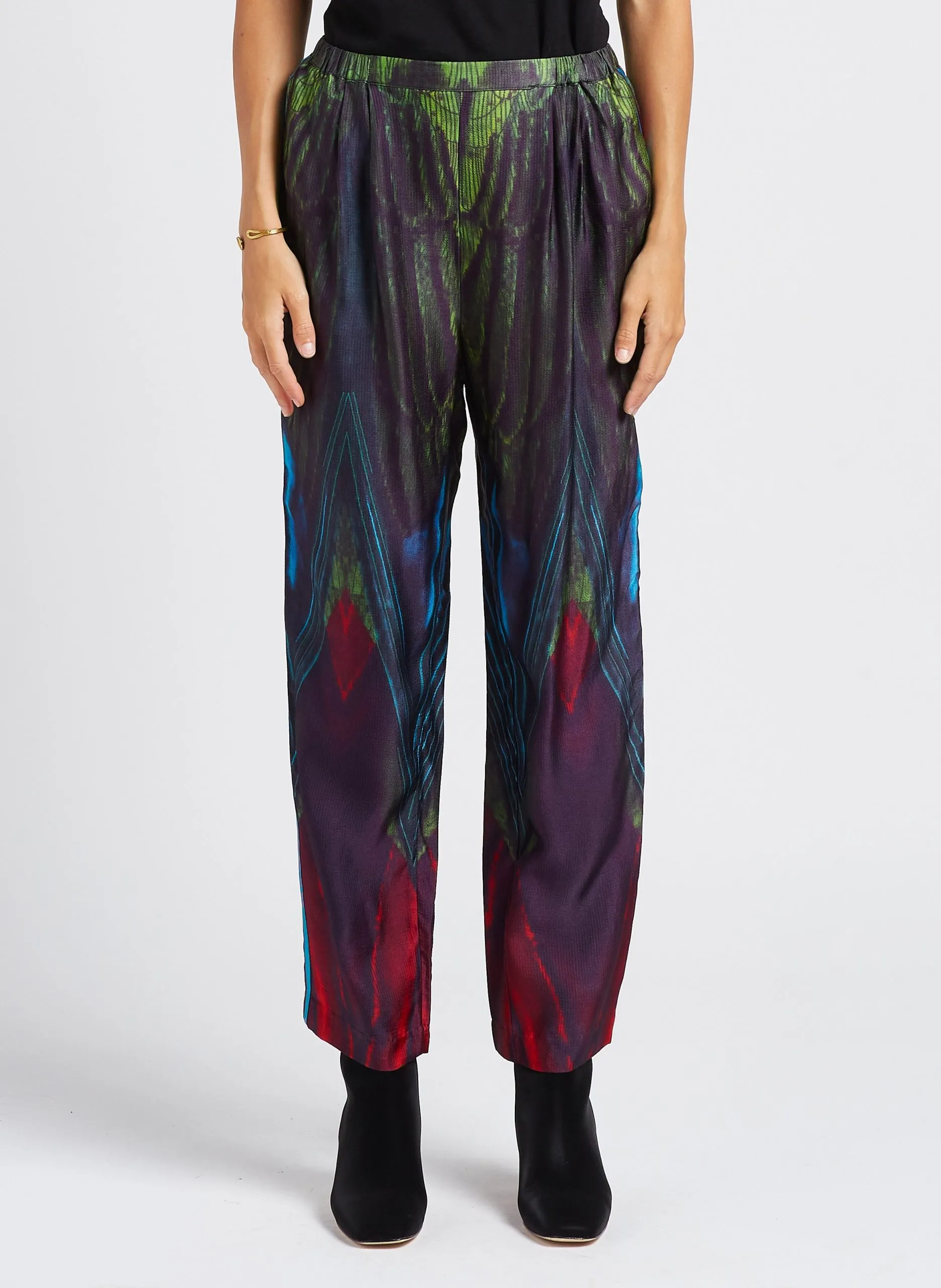 Pantalon imprimé taille haute Multicolore IBBA