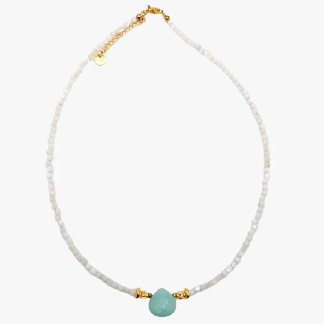 Collier amazonite Bleu SOFIA