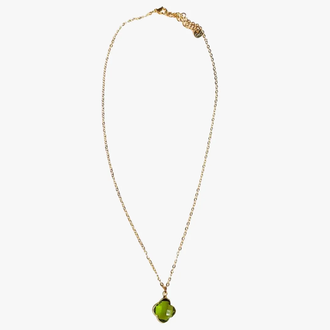 Collier trèfle péridot Vert SUBHAGYA