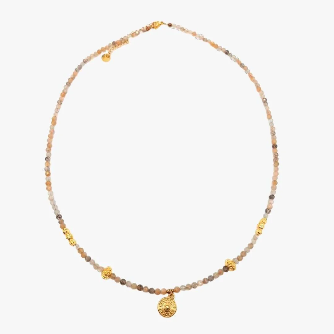 Collier pierre de lune Bleu PUNKY