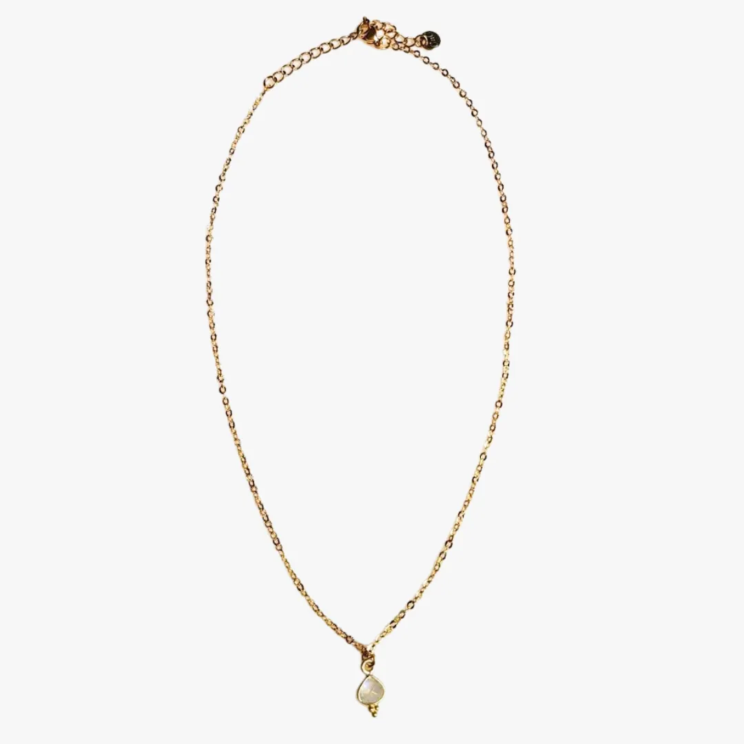 Collier pierre de lune Blanc ANITA