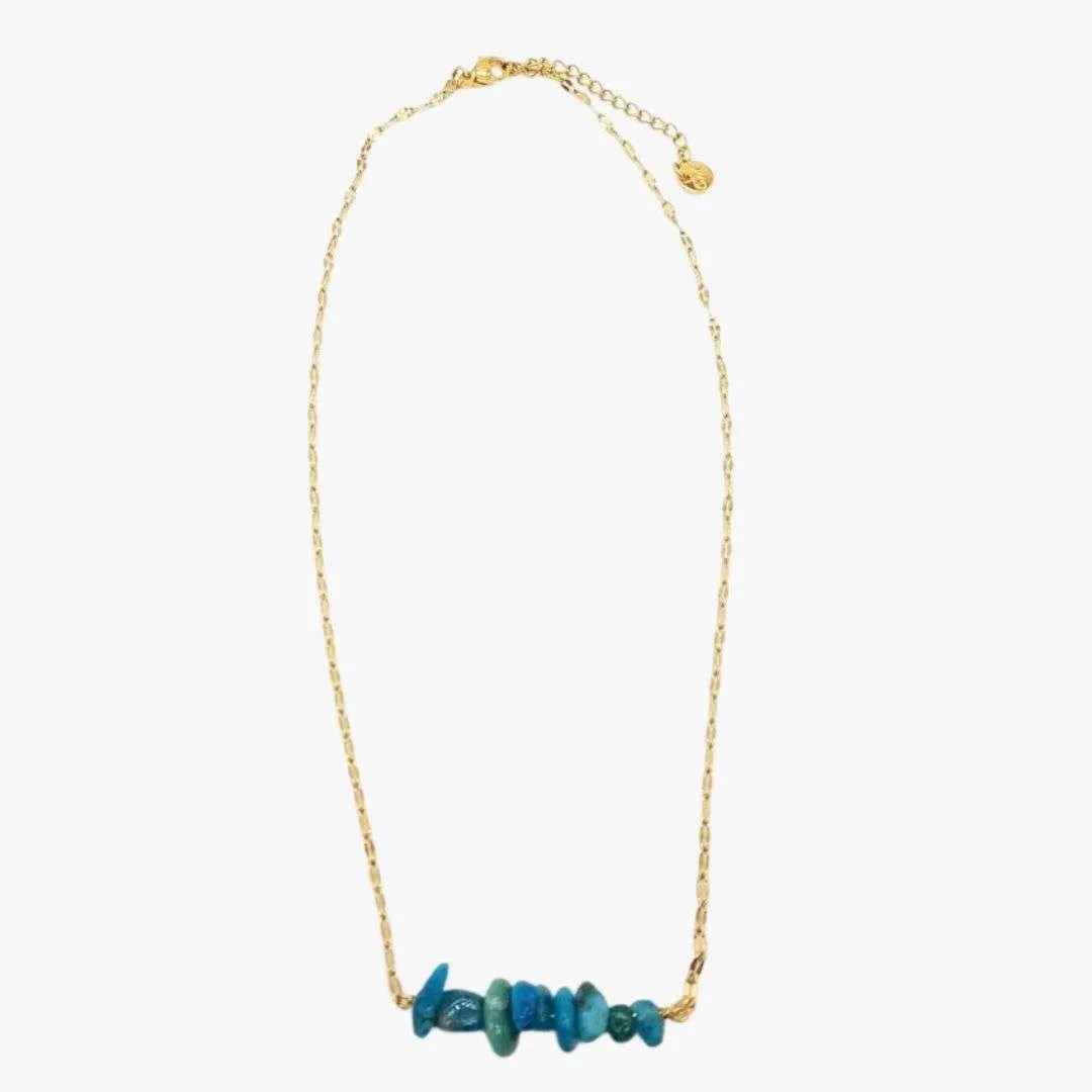 Collier apatite Bleu DHARA