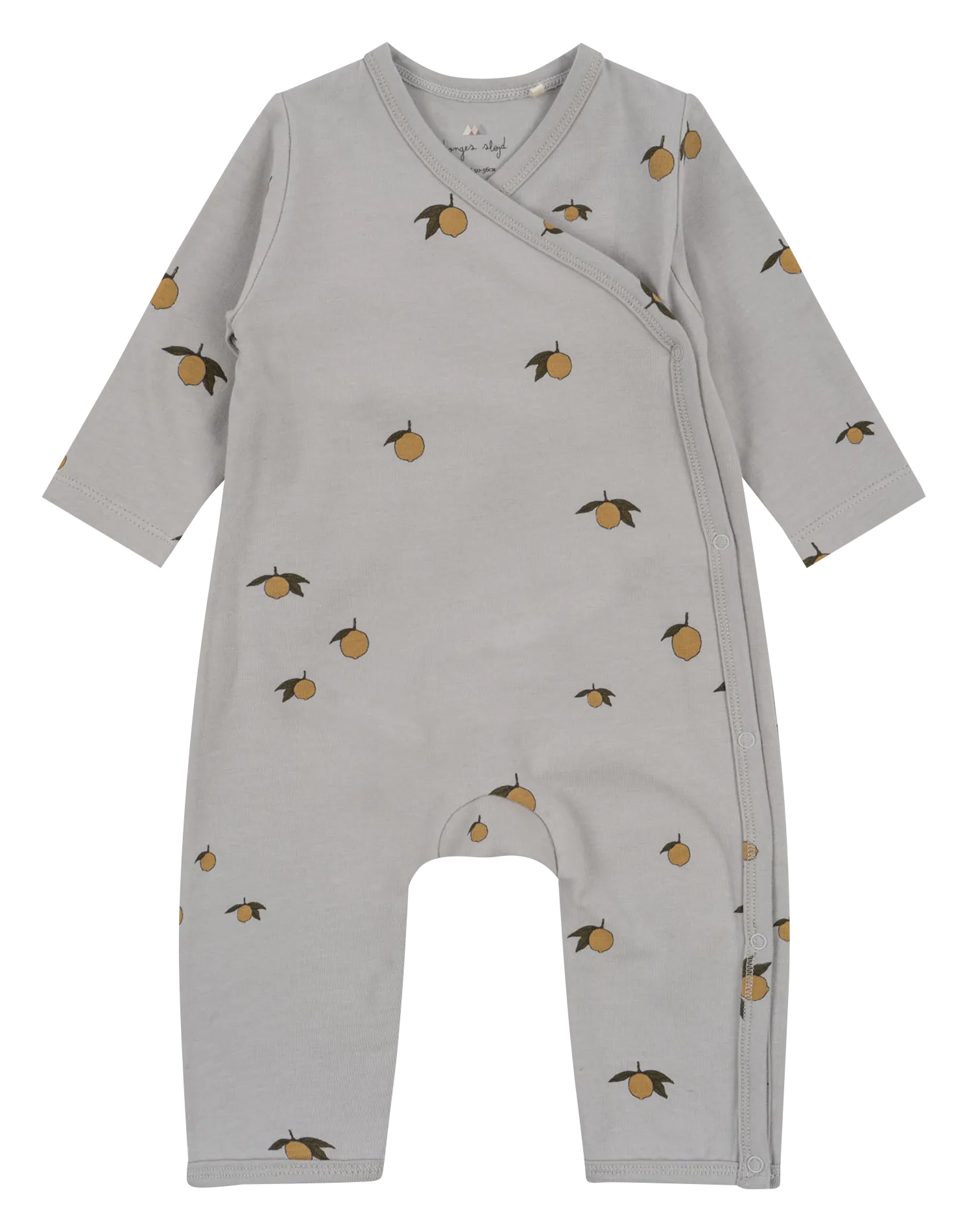 Body croisé à motifs en coton bio Bleu