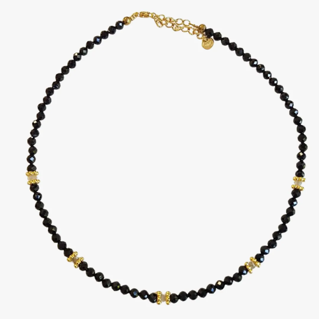 Collier tourmaline Noir PAOLA