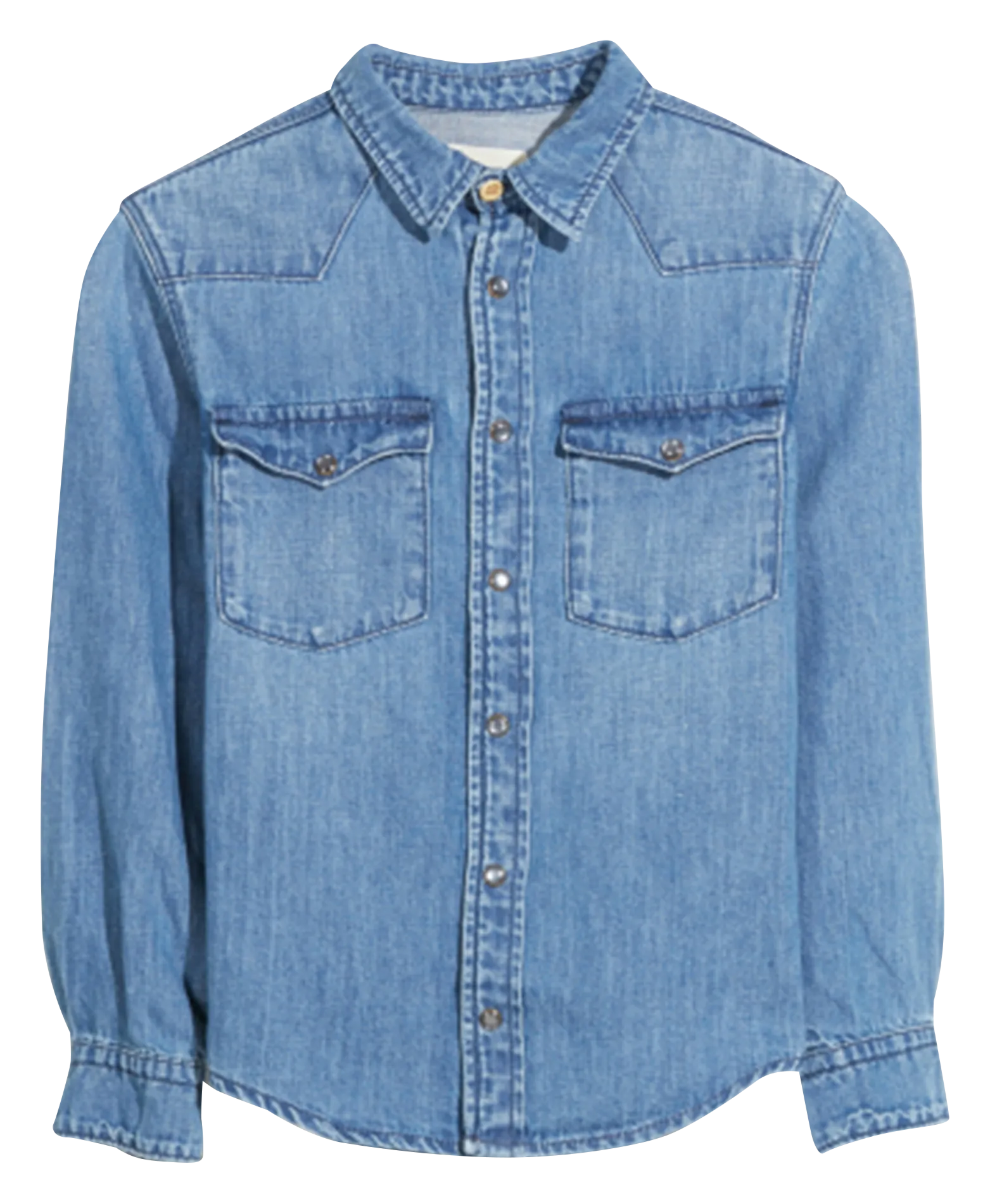 Chemise col classique en coton Bleu PEIO