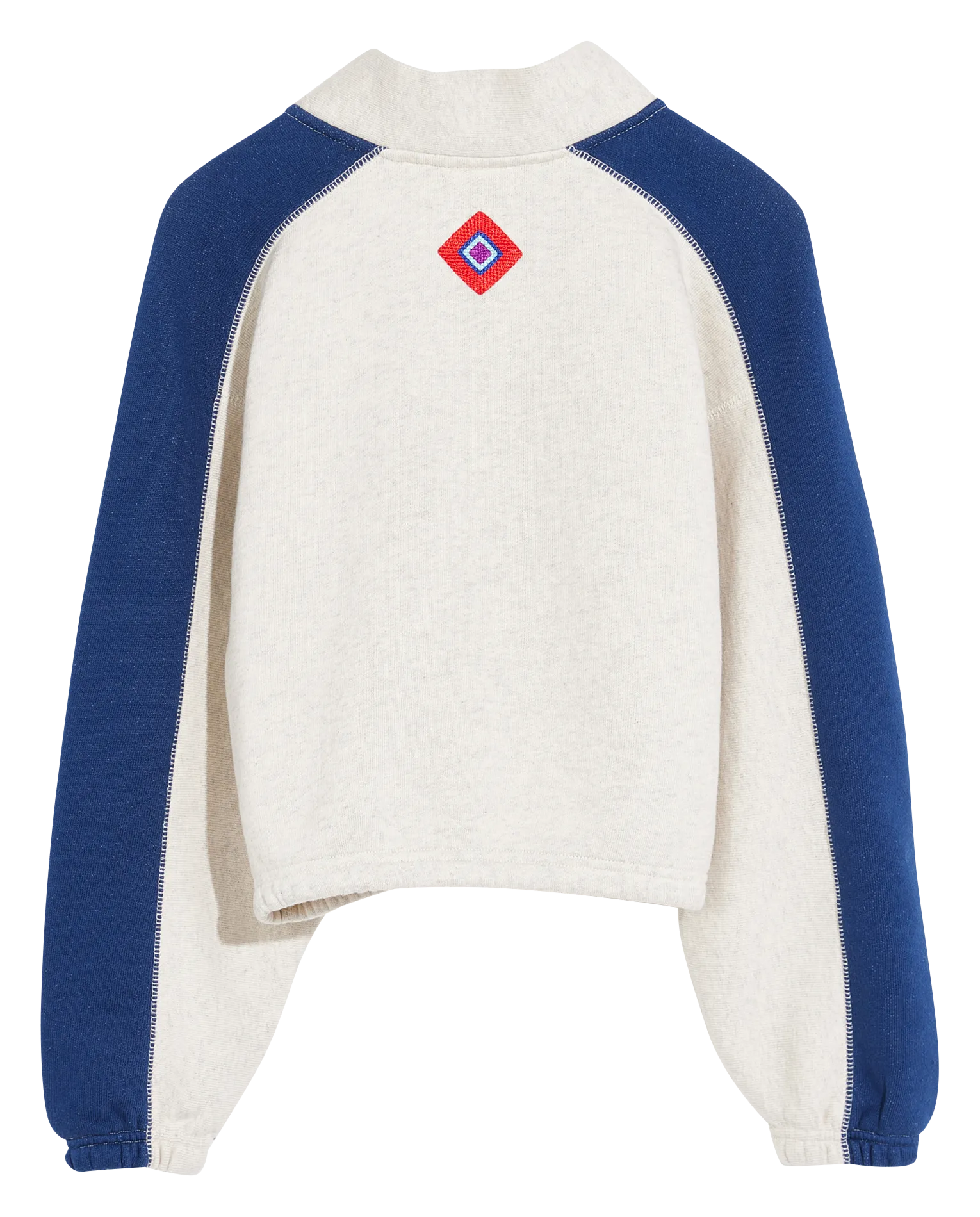 Sweat col rond en coton mélangé Beige FOZZIE