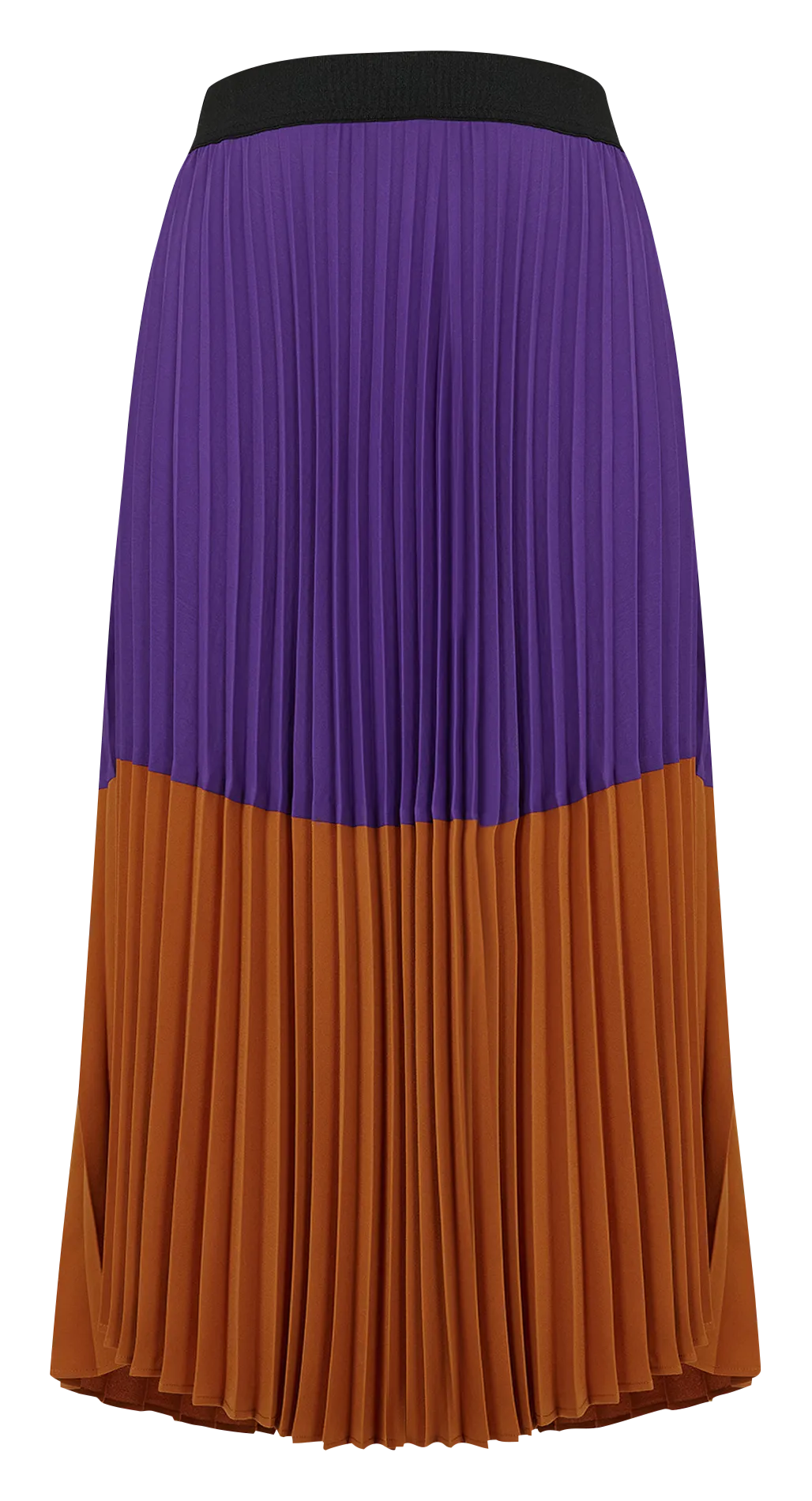 Jupe longue bicolore plissée Violet