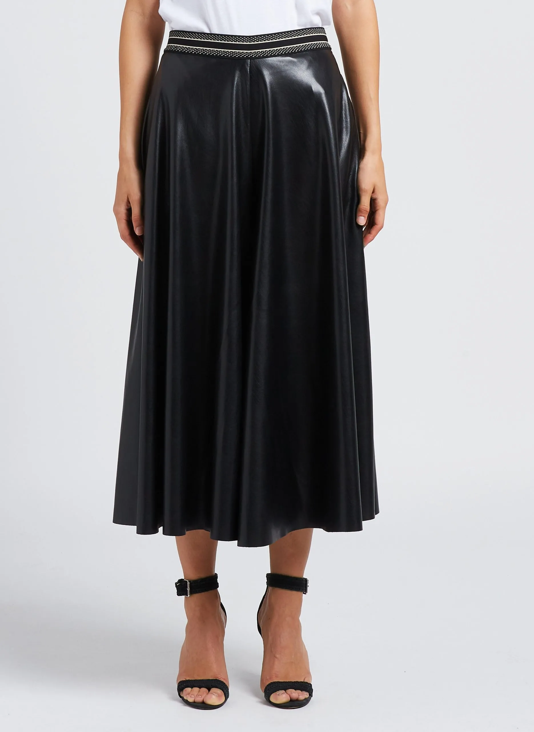 Jupe longue effet cuir Noir BUZZER