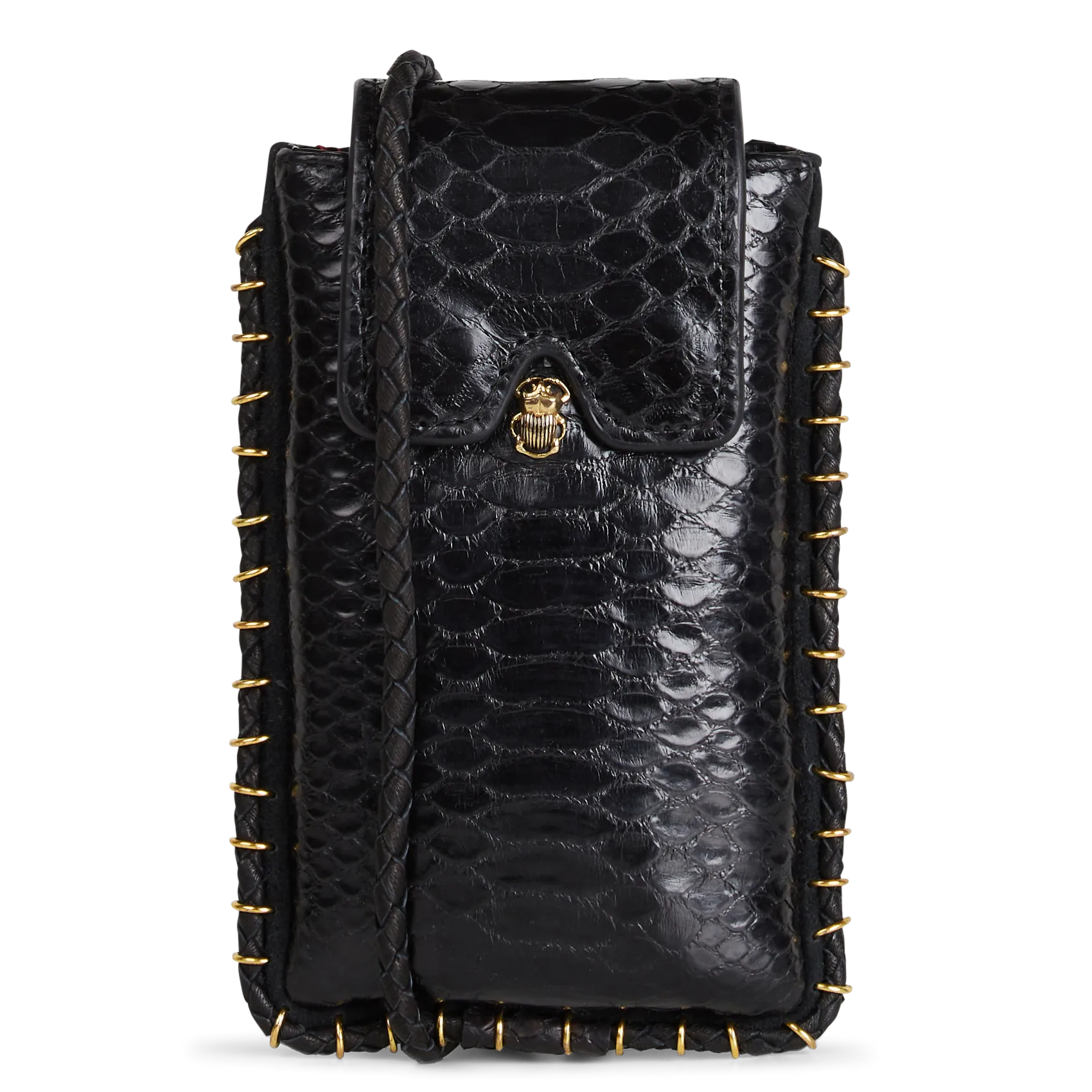 Etui à lunettes en cuir Noir EMILE